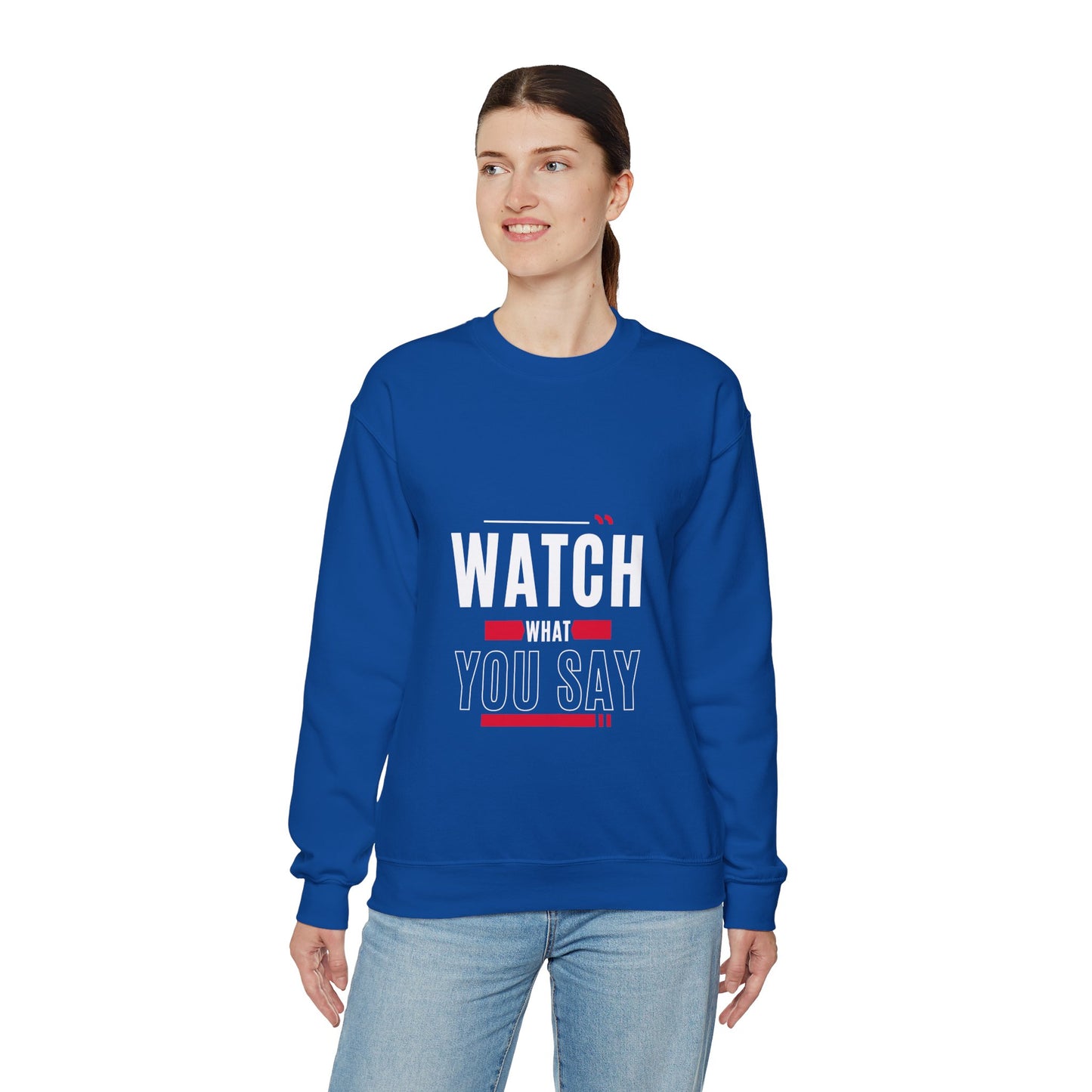 Watch What You Say: Death and Life ... Power of the Tongue Unisex Heavy Blend™ Crewneck Sweatshirt