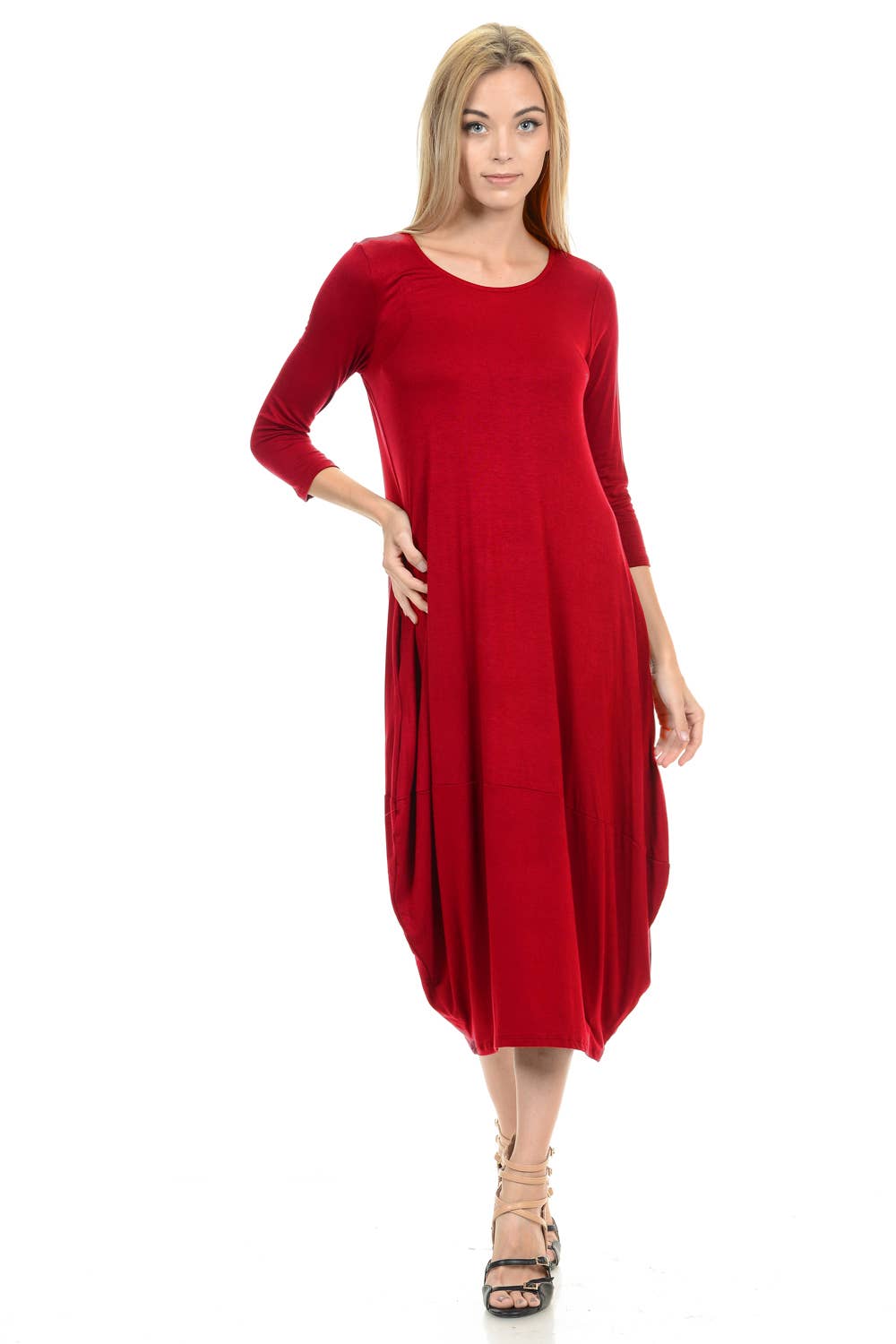 Cocoon Midi Dress with Pockets