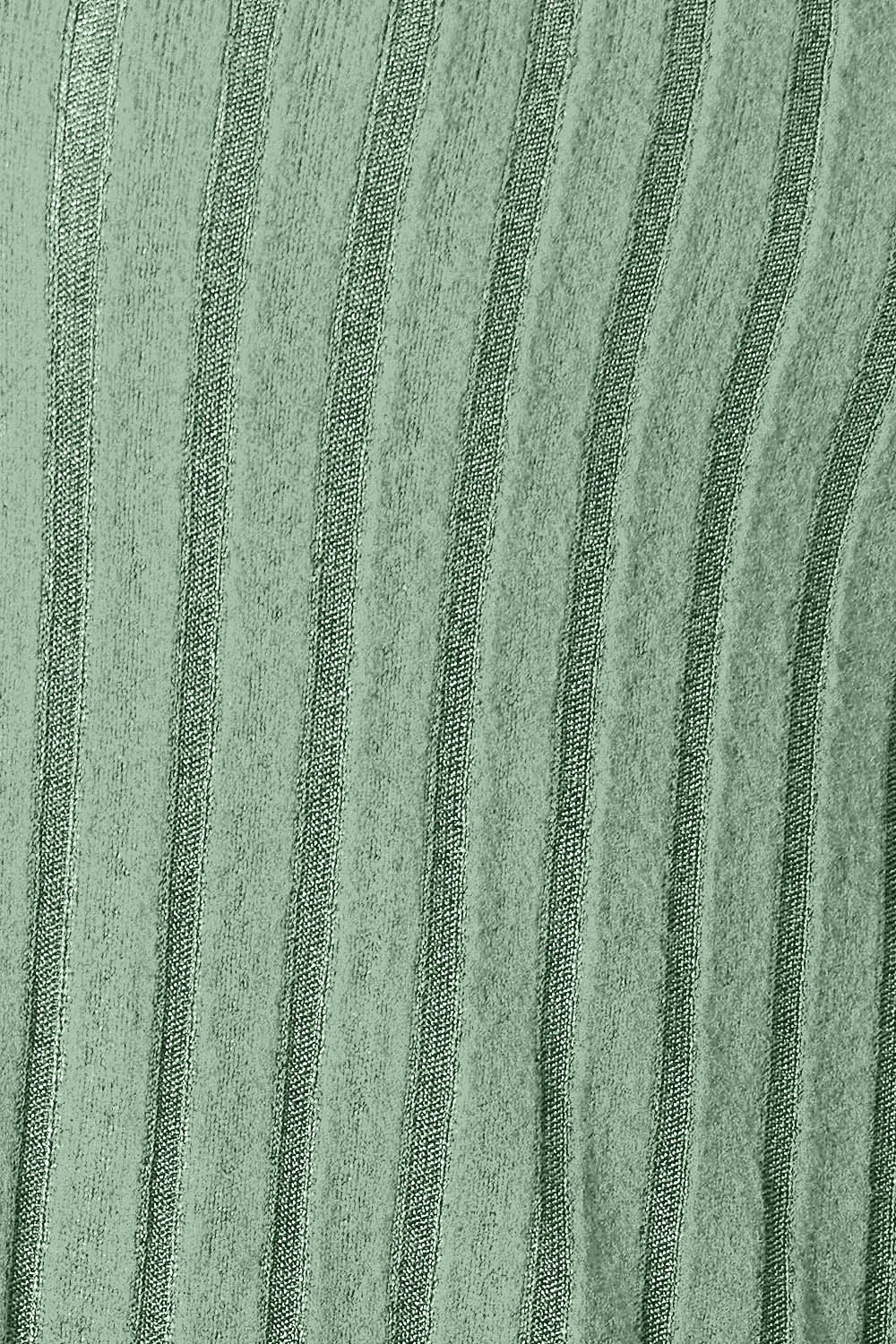 Full Size Ribbed Open Front Cardigan with Pockets