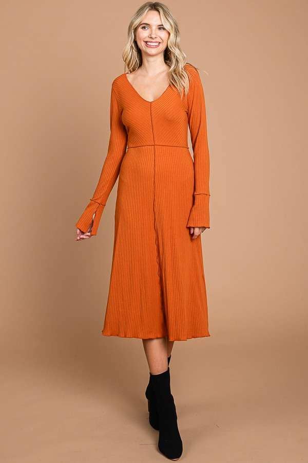 Chevron Upper Body Midi Dress
