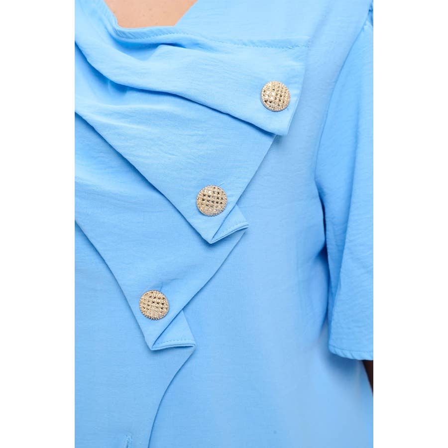 PLUS SIZE SHORT SLEEVE SOLID TOP