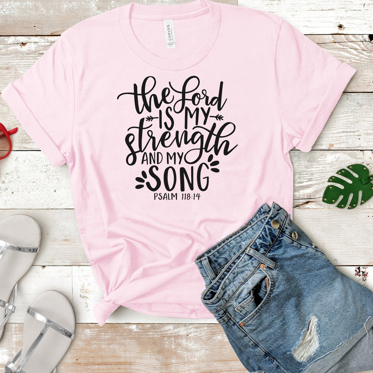 The Lord is My Strength Bible Verse Christian T-Shirt