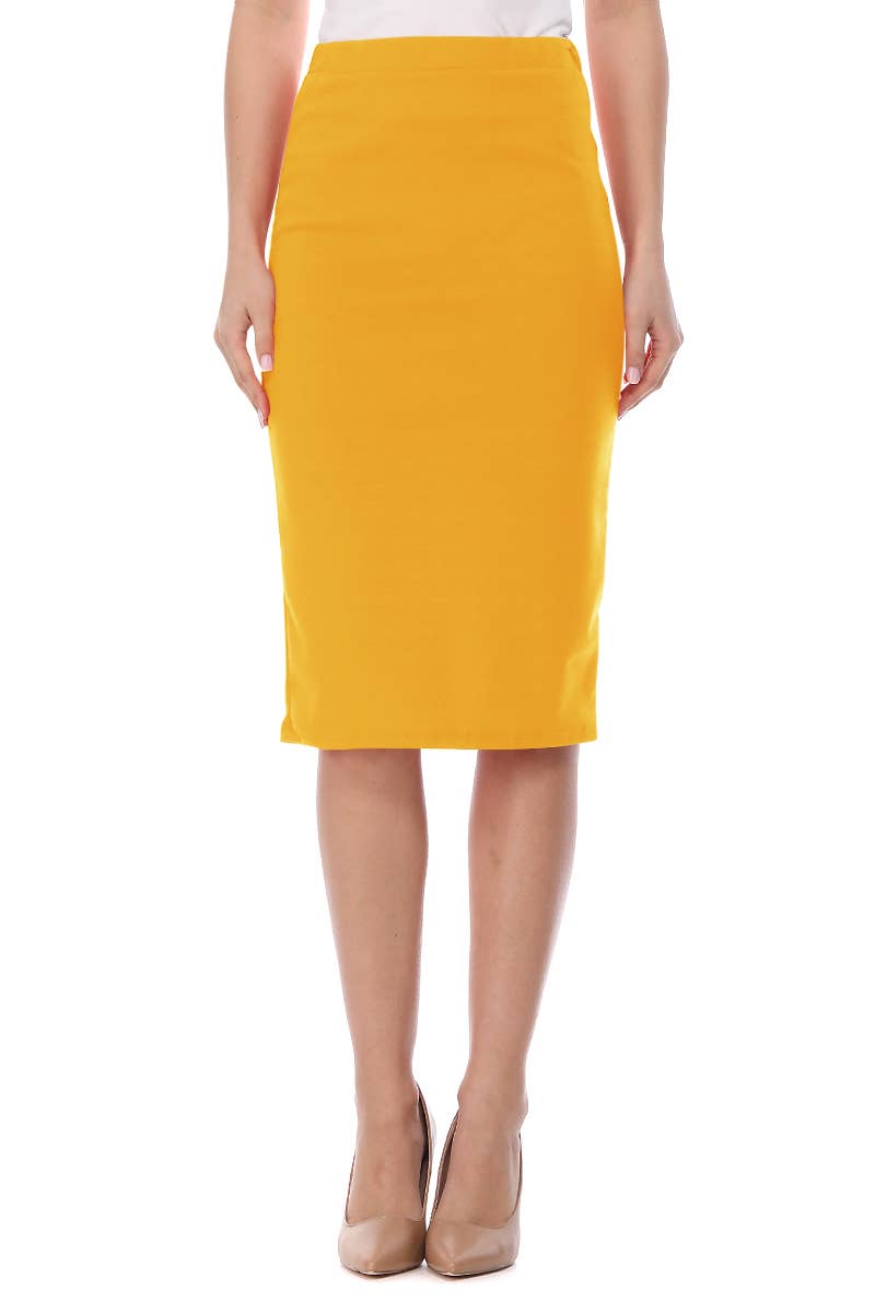 Women's Solid Basic Mid-Length casual Skirt