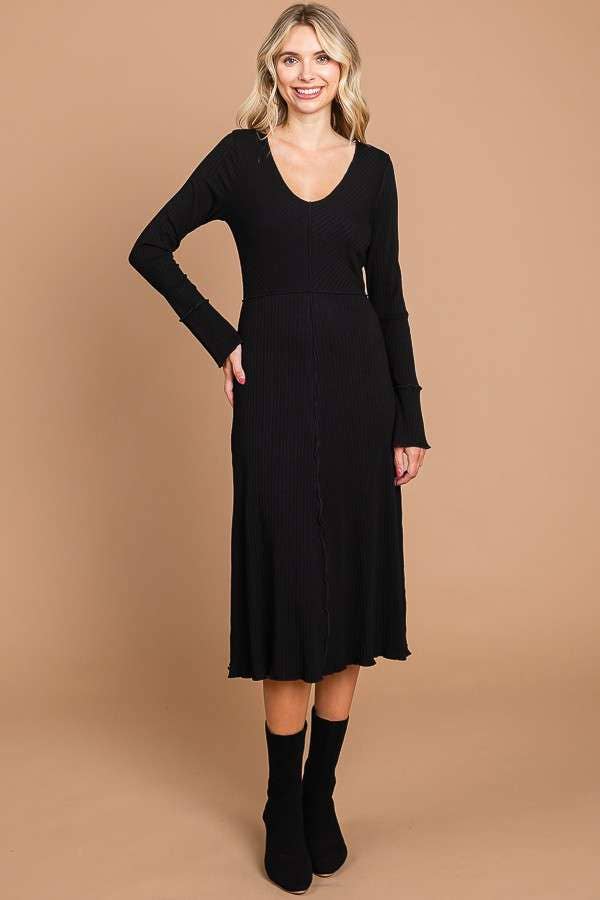 Chevron Upper Body Midi Dress