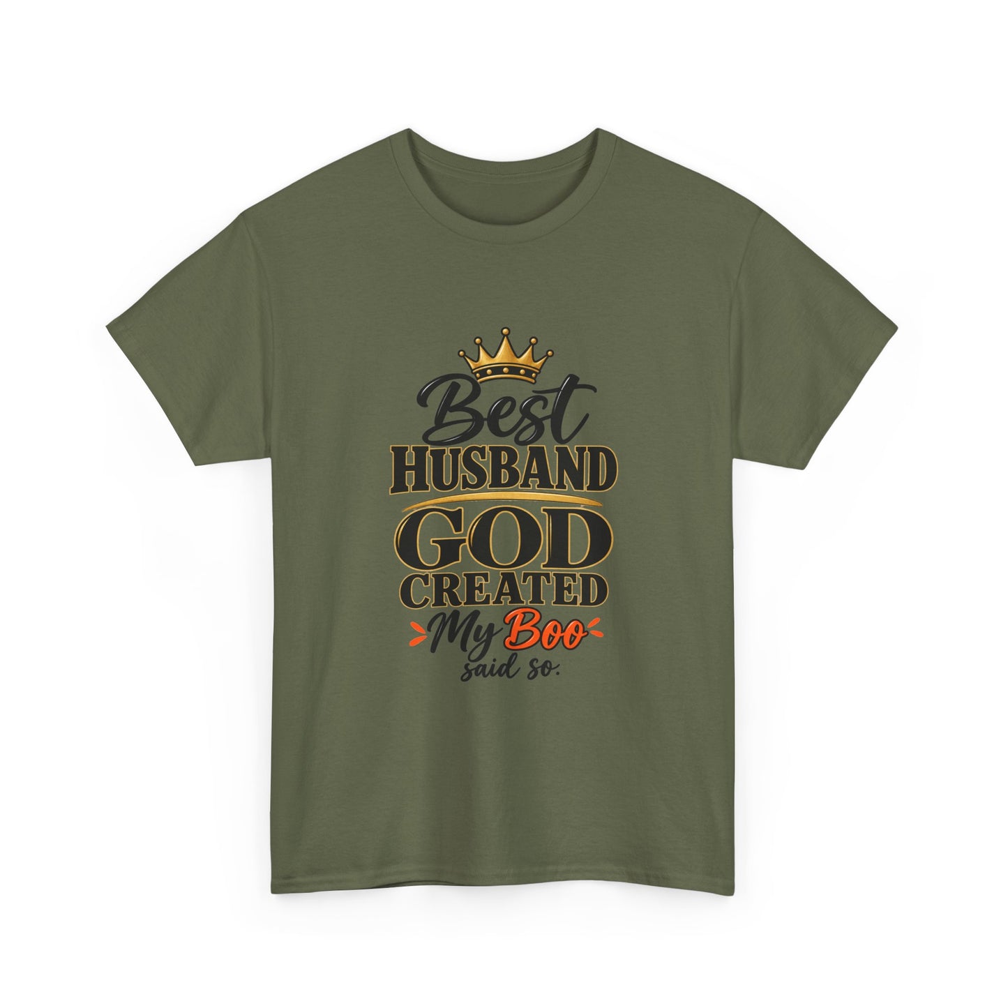 Best Husband God Created T-Shirt — 'My Boo' Graphic Tee for Men, Anniversary & Father's Day Gift