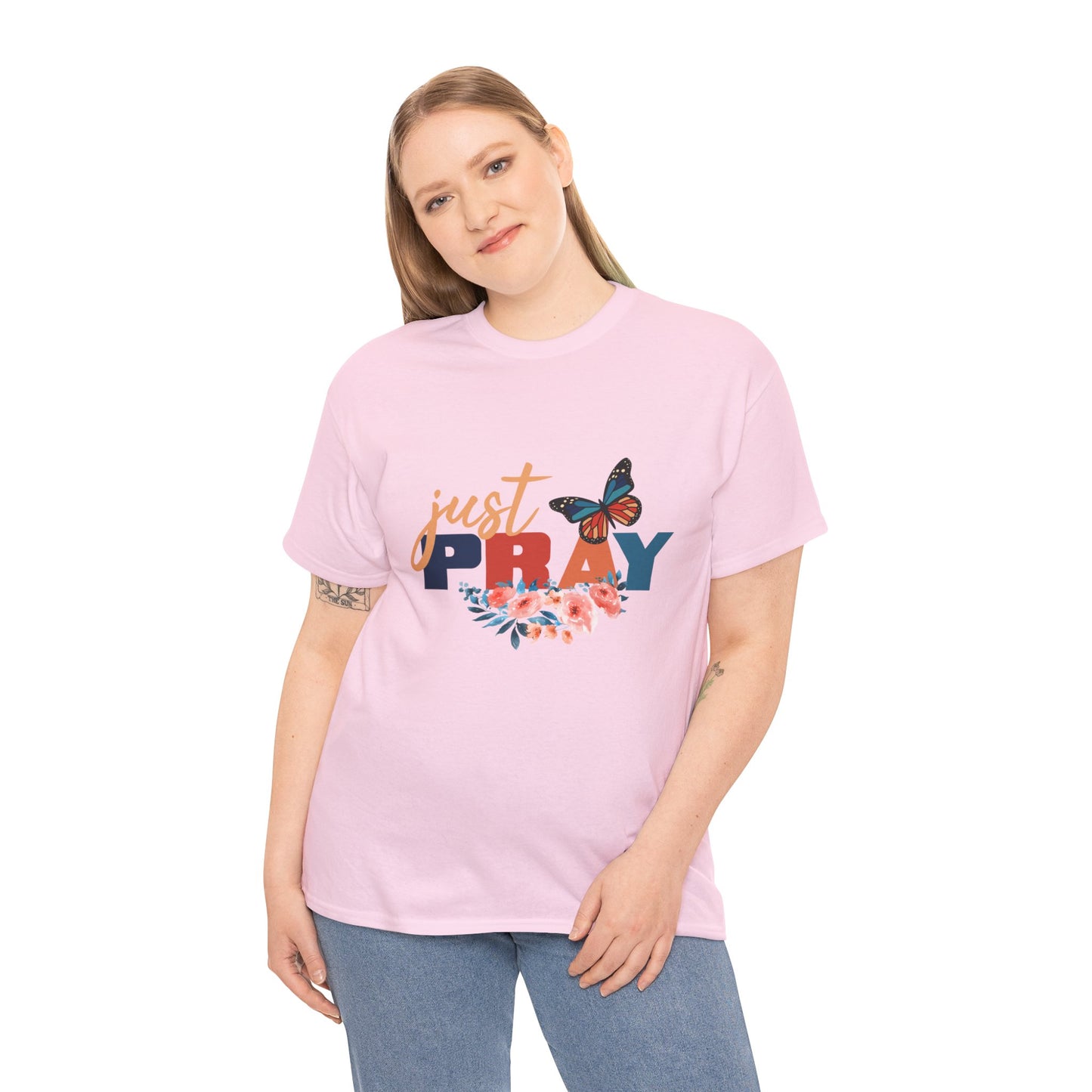 Just Pray, Unisex Heavy Cotton Tee