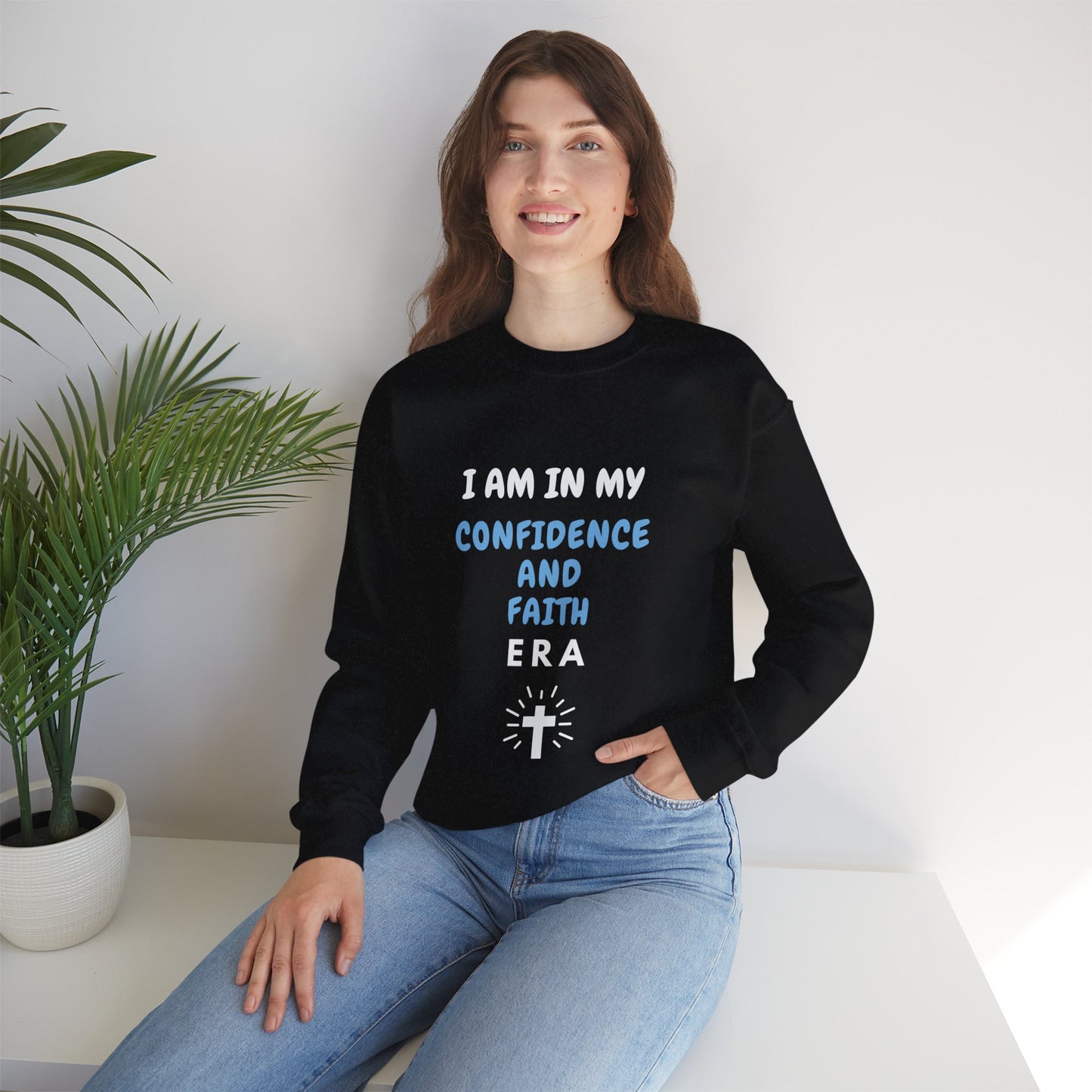 I am in my Confidence and Faith Era, Unisex Heavy Blend™ Crewneck Sweatshirt