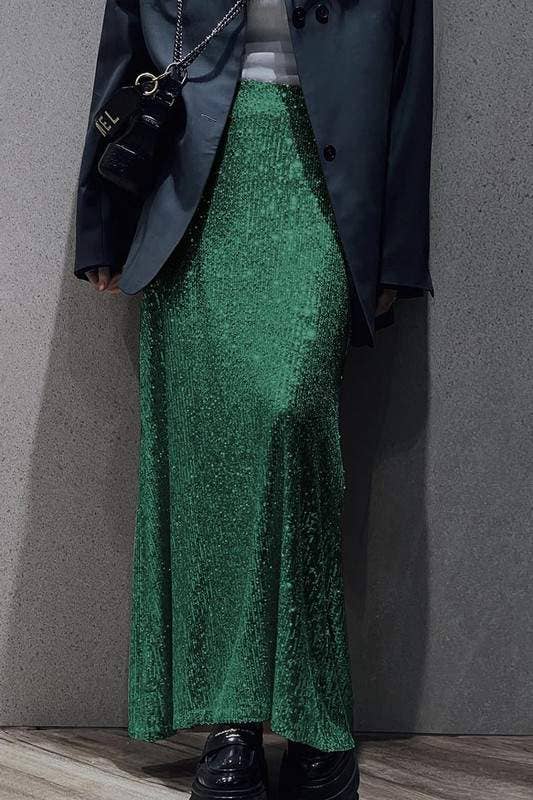 Sequins long skirt