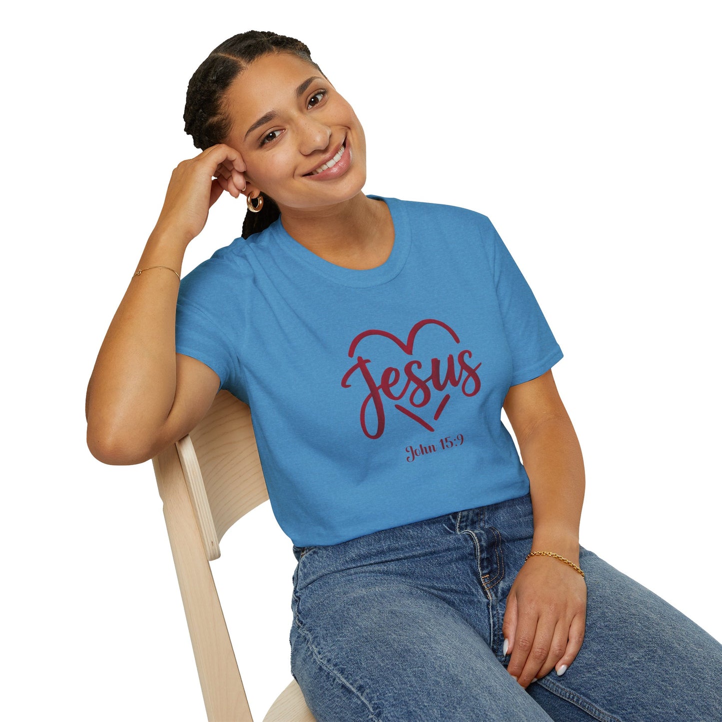 Jesus, John 15:9, Unisex Softstyle T-Shirt