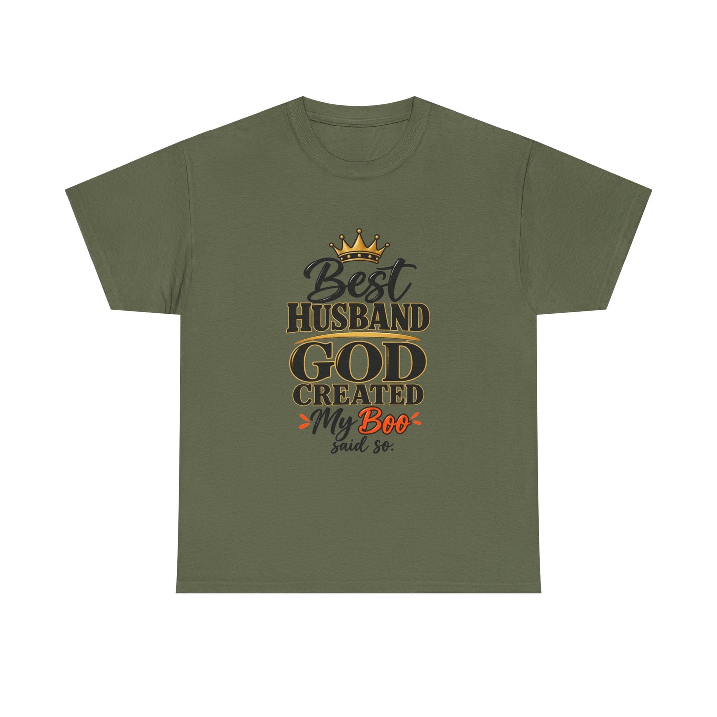 Best Husband God Created T-Shirt — 'My Boo' Graphic Tee for Men, Anniversary & Father's Day Gift