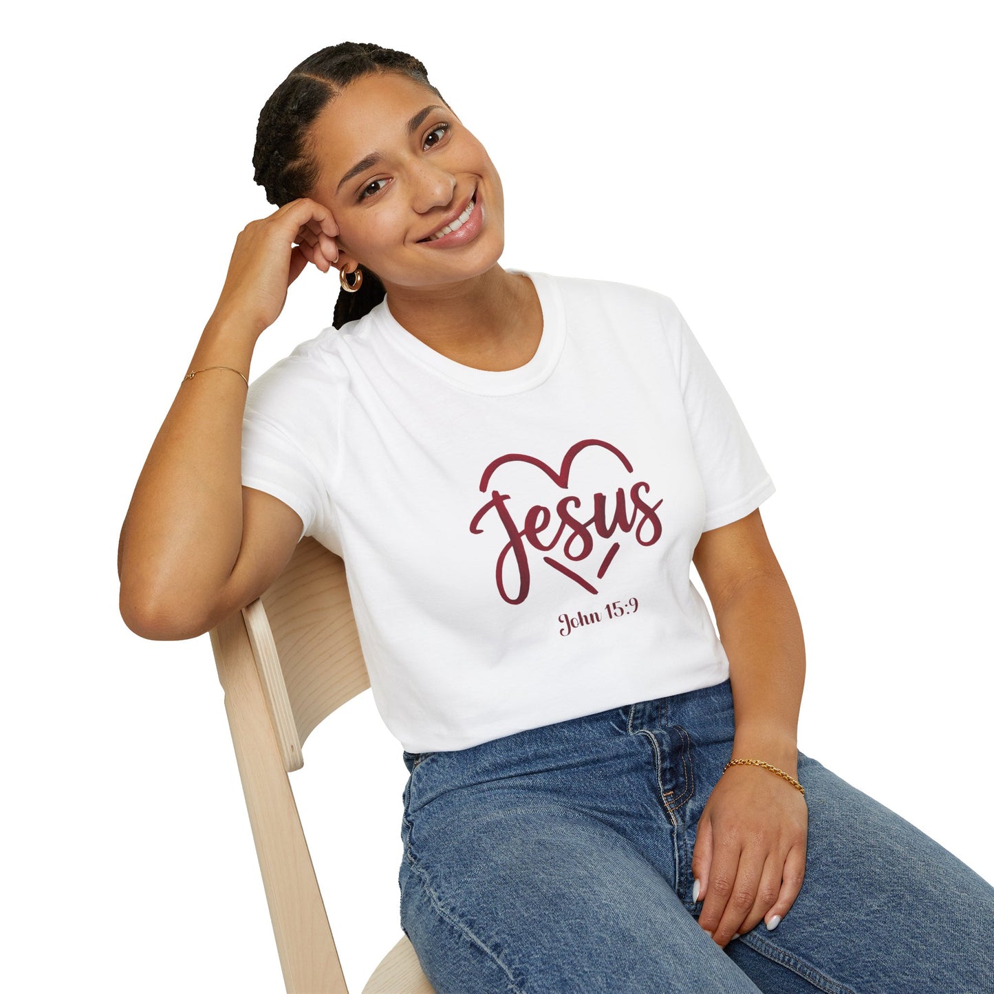 Jesus, John 15:9, Unisex Softstyle T-Shirt