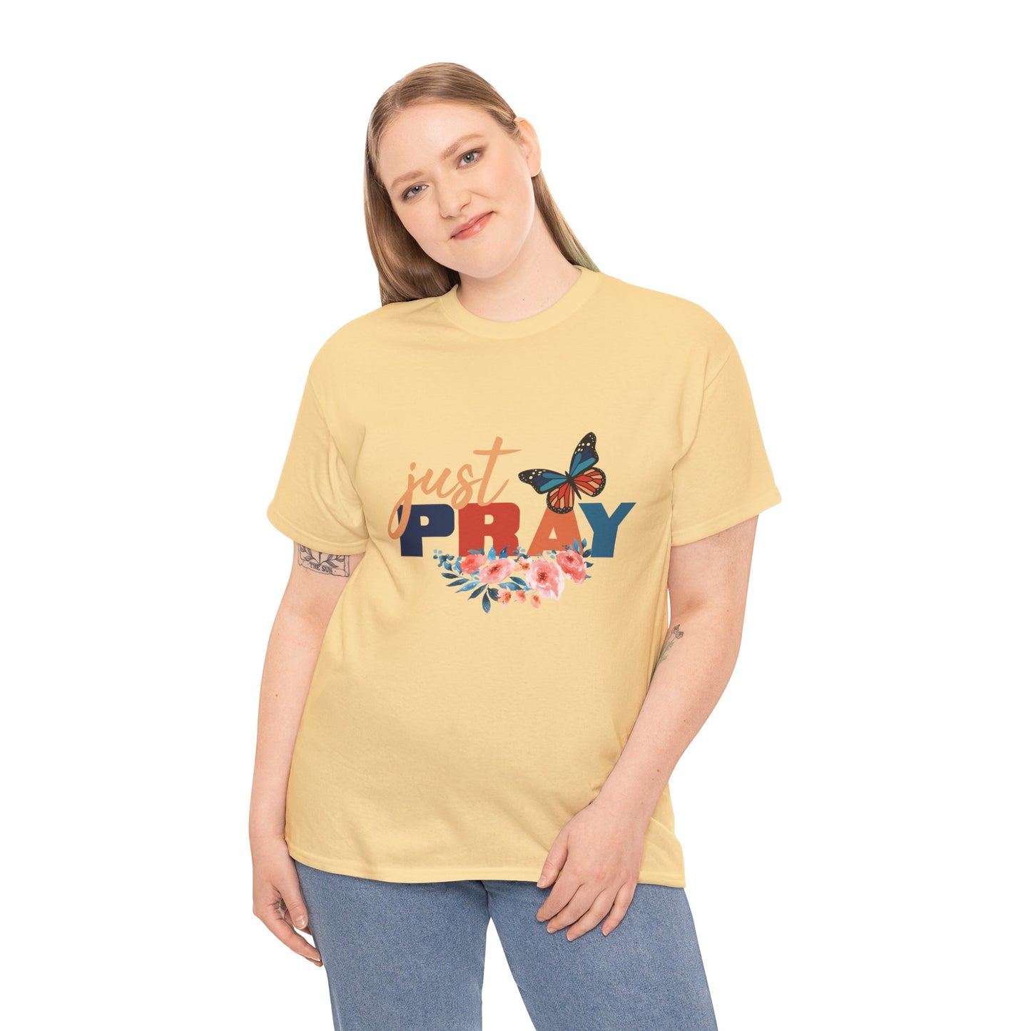 Just Pray, Unisex Heavy Cotton Tee