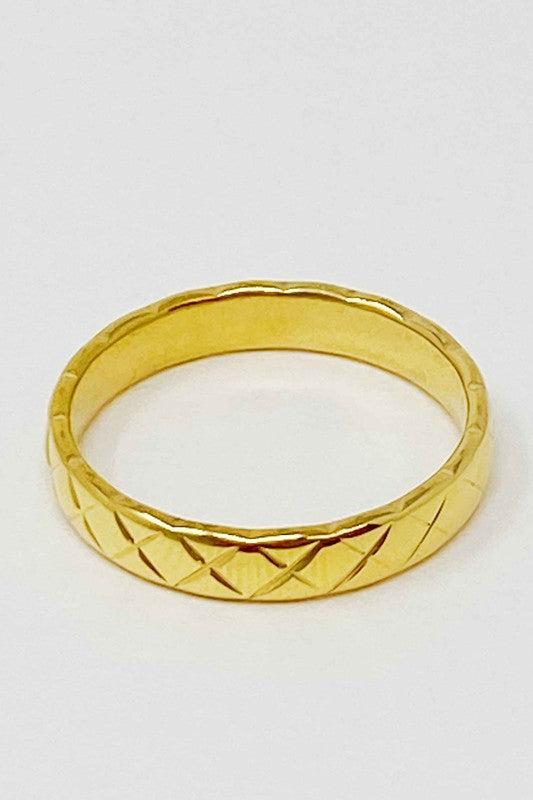 Gold Quilted Ring