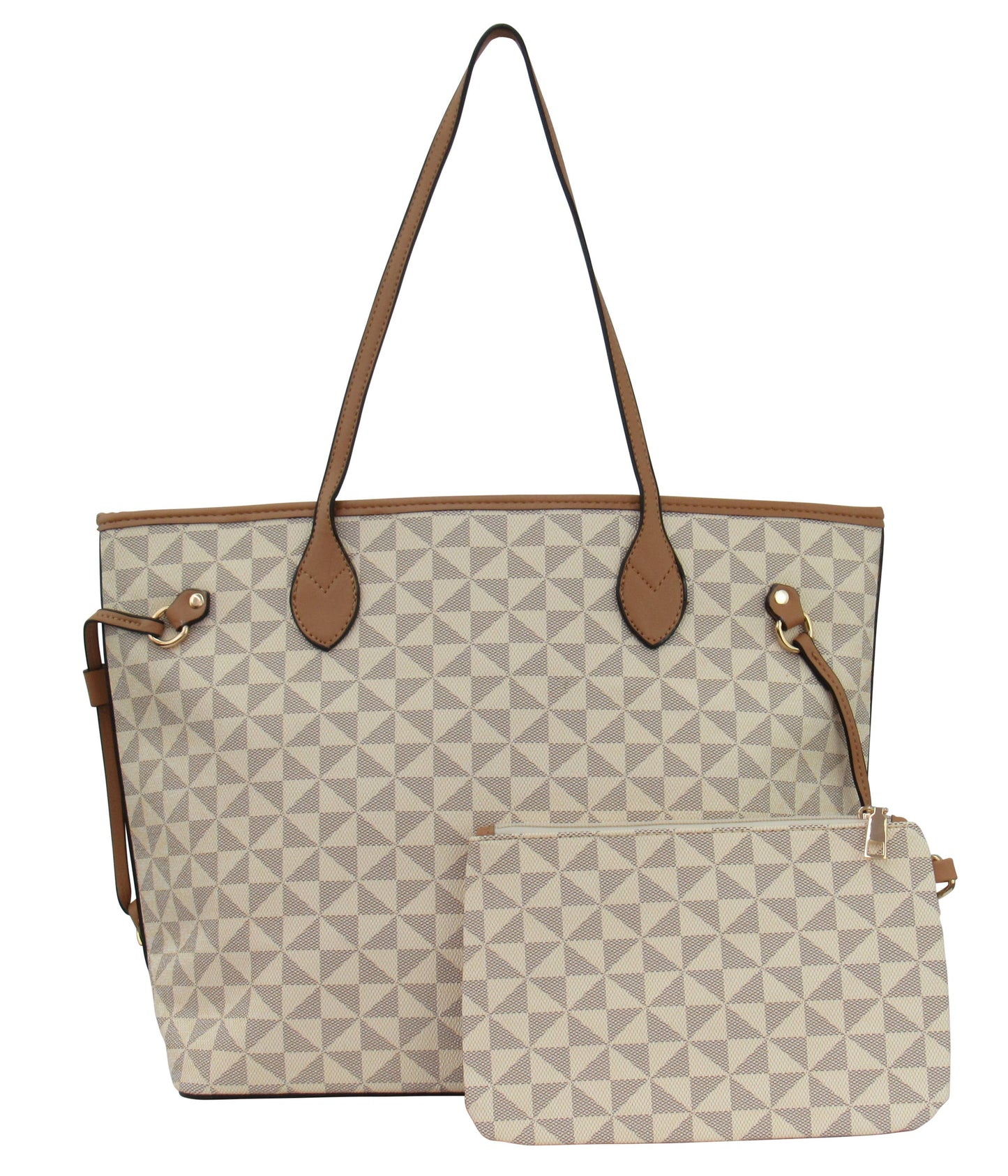 7922A - Wholesale Large Tote 2 In 1 Handbag