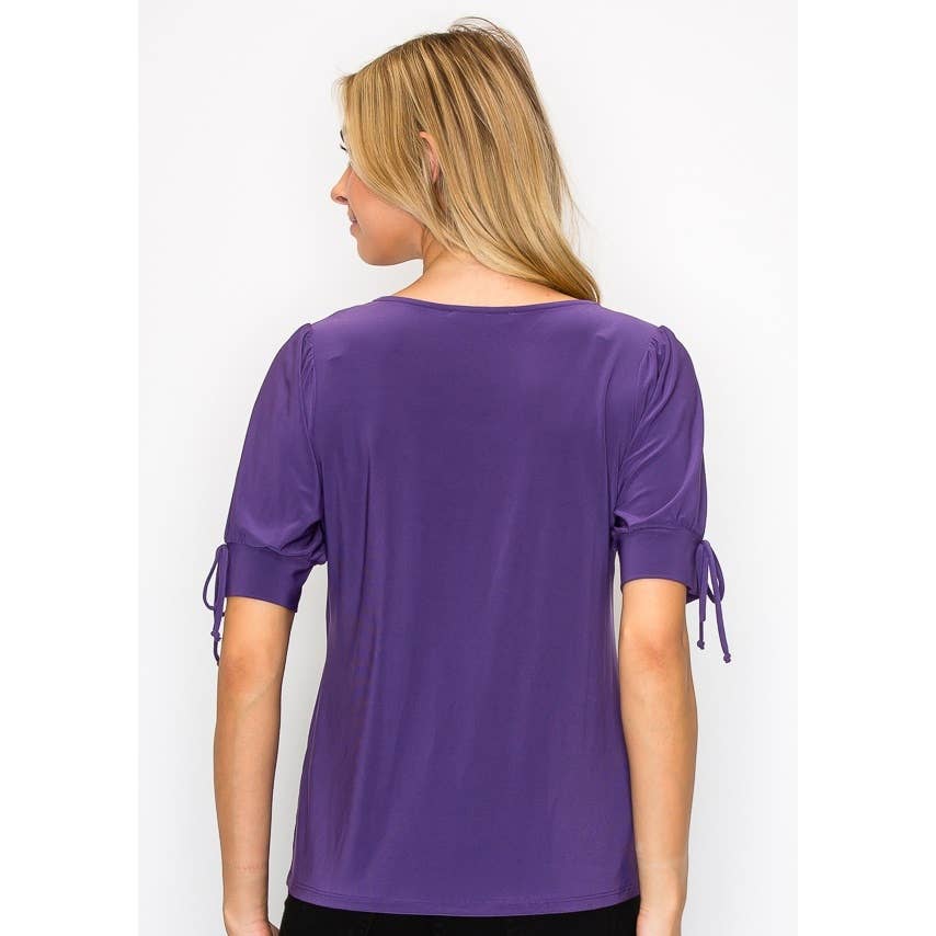 SCOOP NECK TIE SUMMER TOP