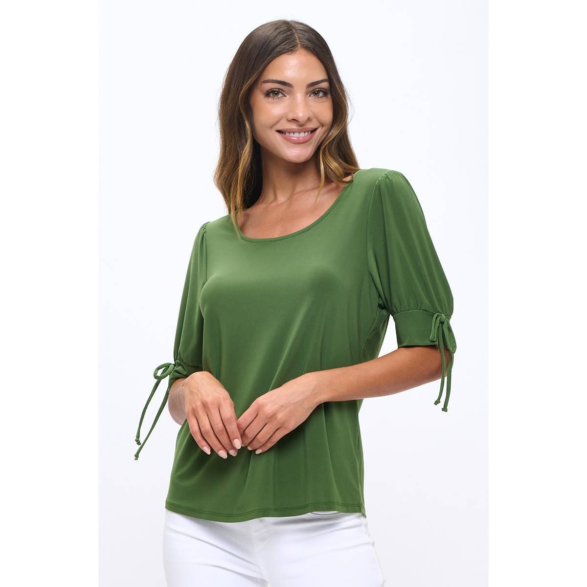 SCOOP NECK TIE SUMMER TOP