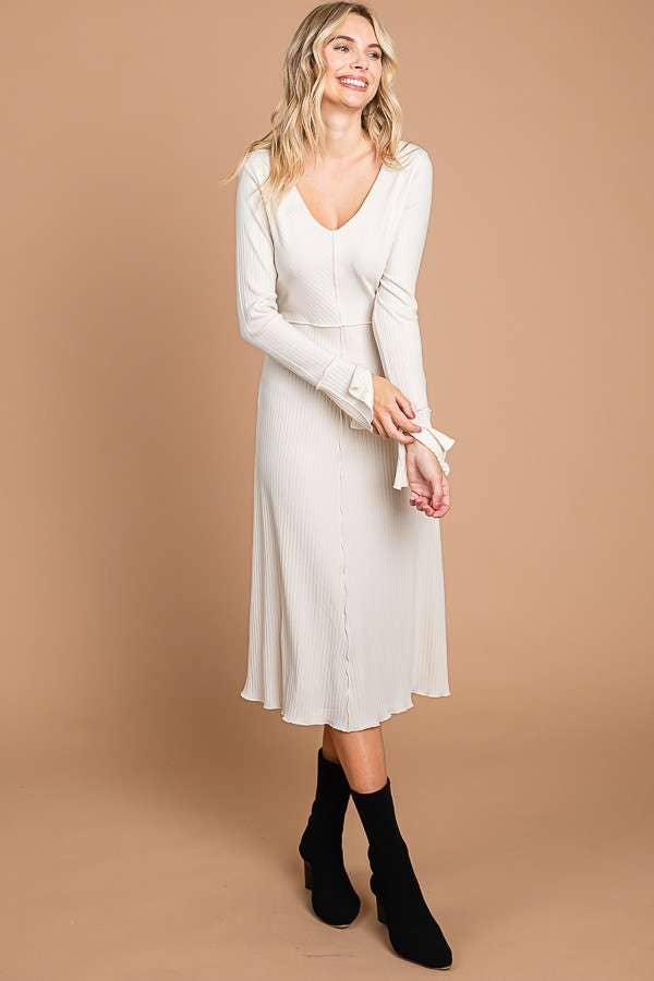 Chevron Upper Body Midi Dress