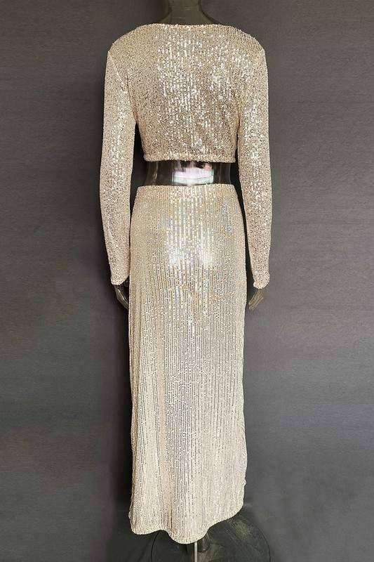 Sequins long skirt