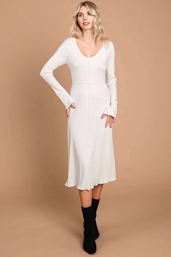 Chevron Upper Body Midi Dress