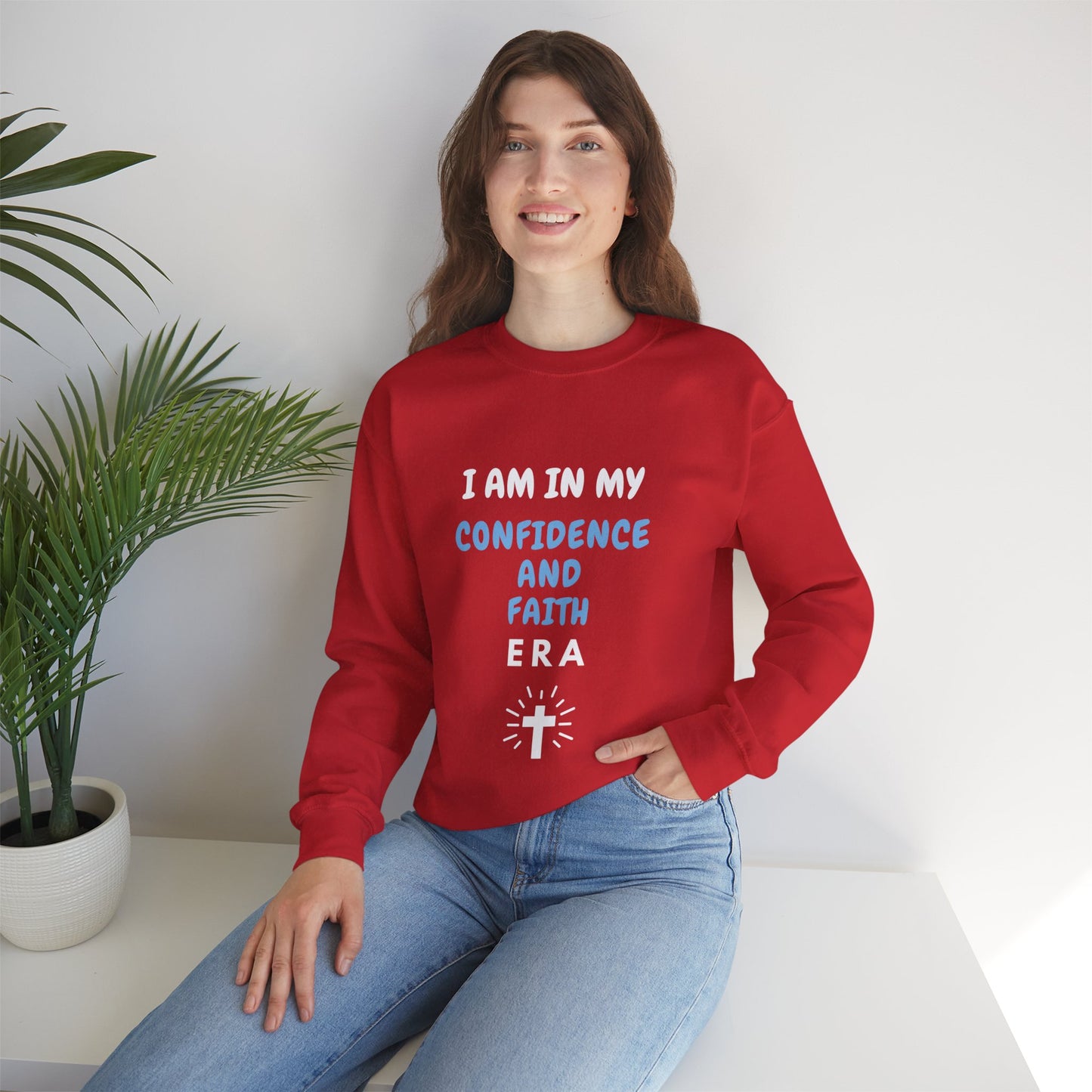 I am in my Confidence and Faith Era, Unisex Heavy Blend™ Crewneck Sweatshirt