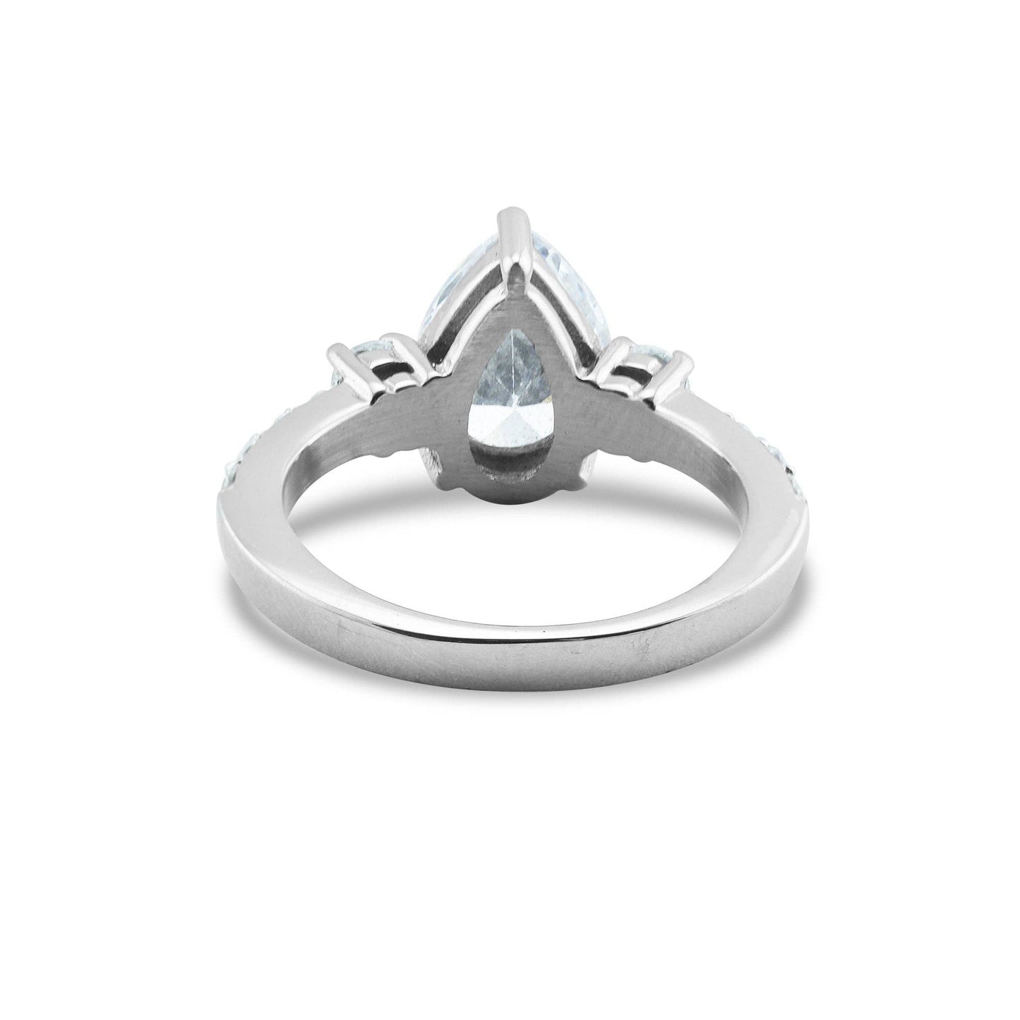 CZ Center With CZ Accents Stainless Steel Ring