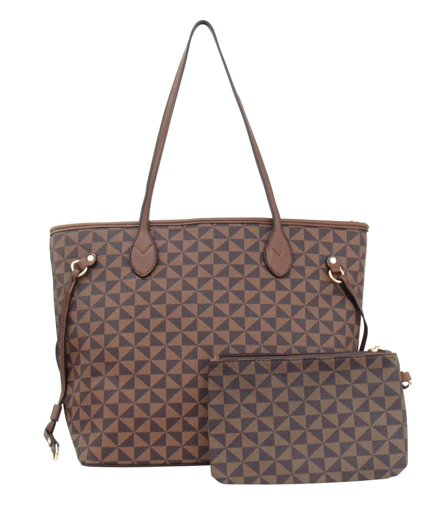 7922A - Wholesale Large Tote 2 In 1 Handbag