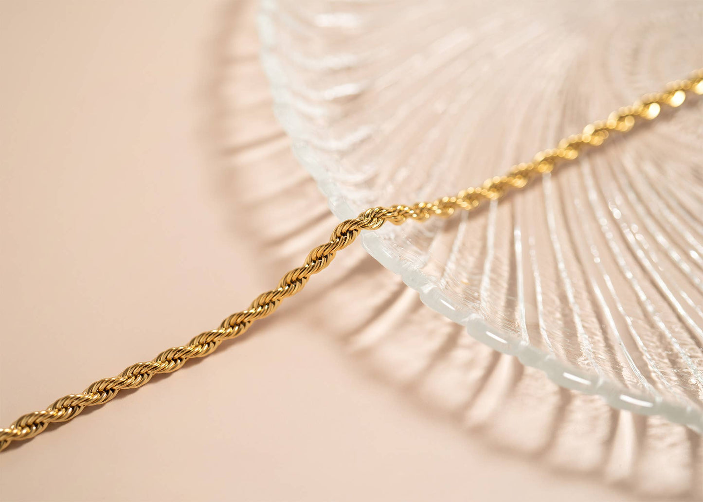 Gold Rope Chain Necklace
