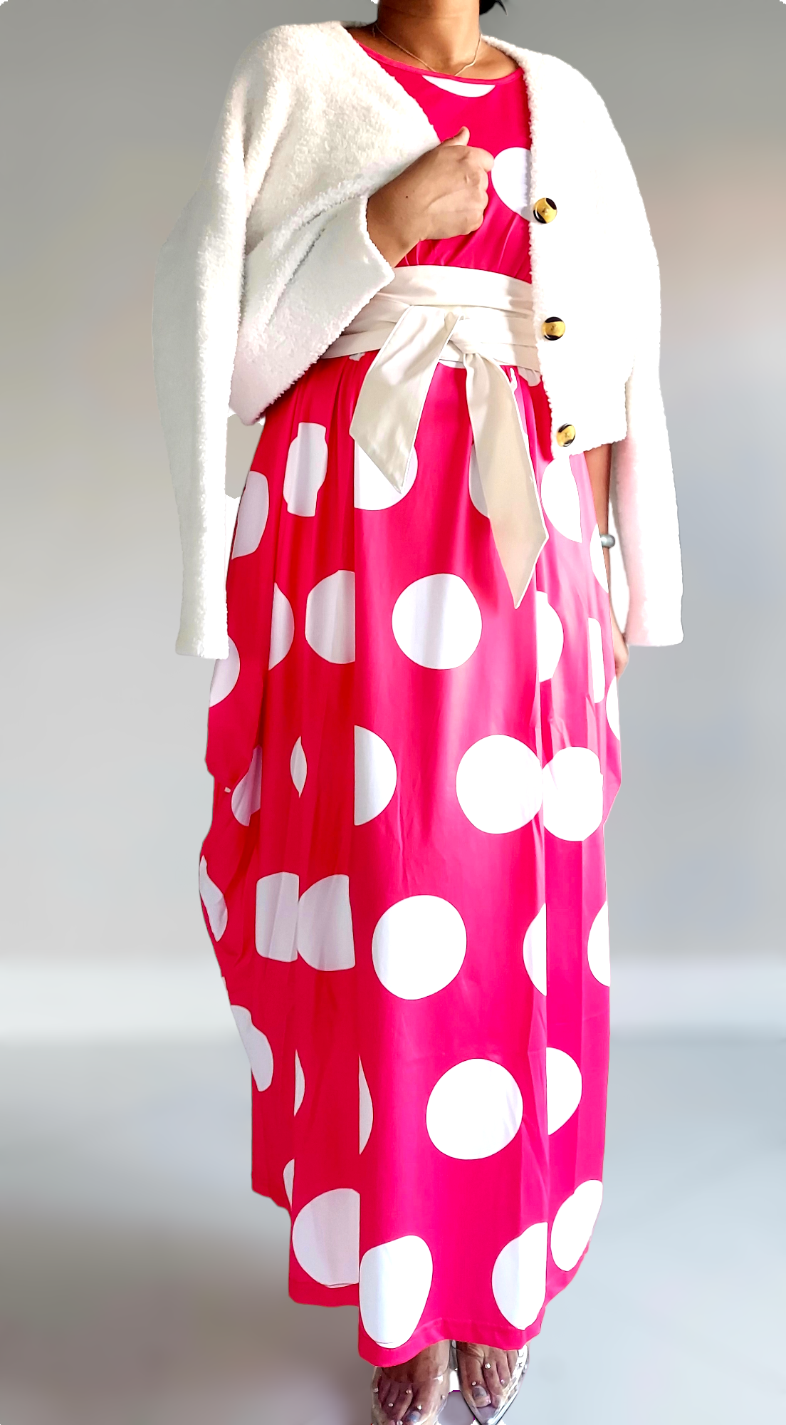 Bubble Dress Red & White Polkadot