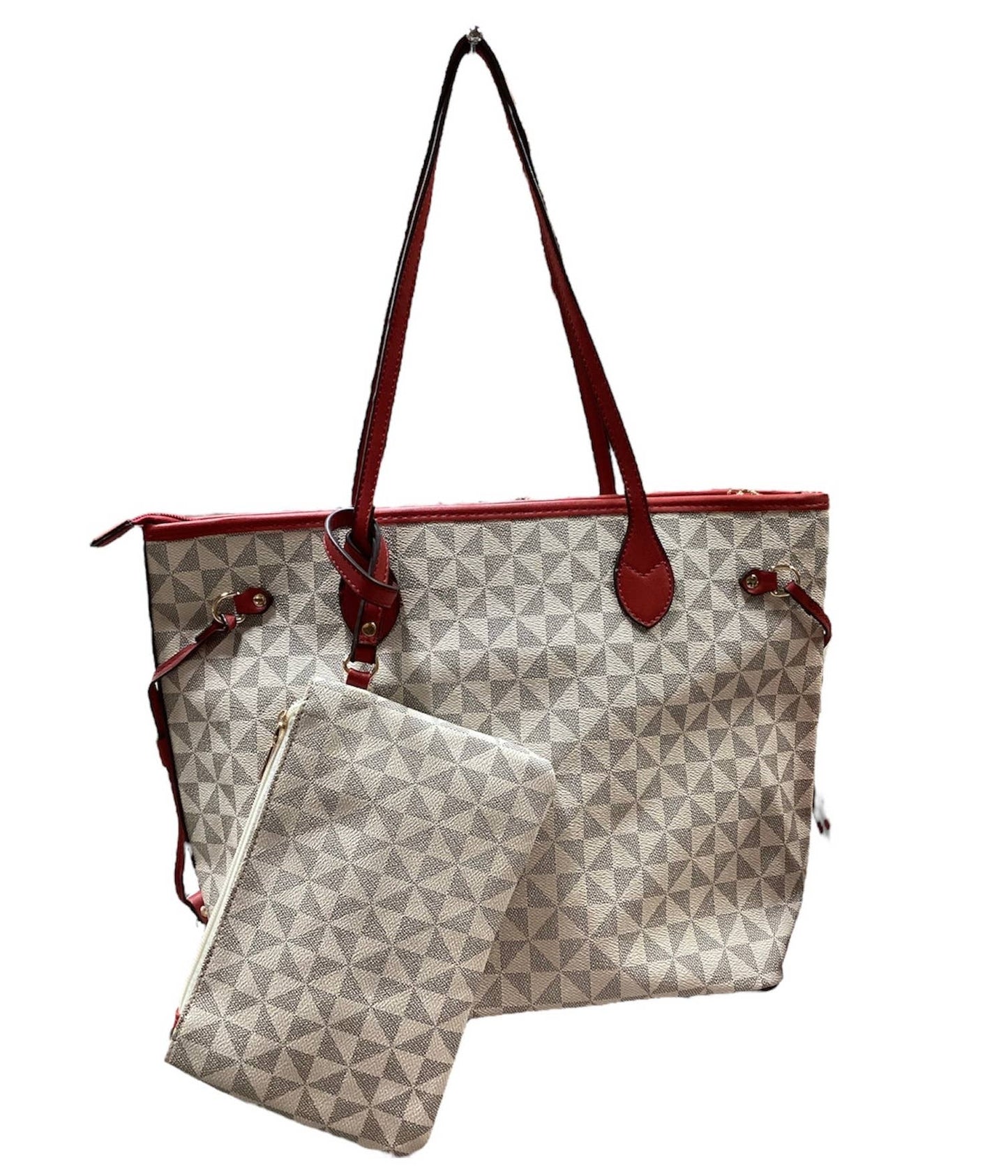 7922A - Wholesale Large Tote 2 In 1 Handbag