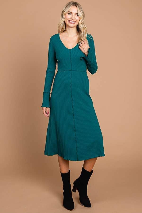 Chevron Upper Body Midi Dress