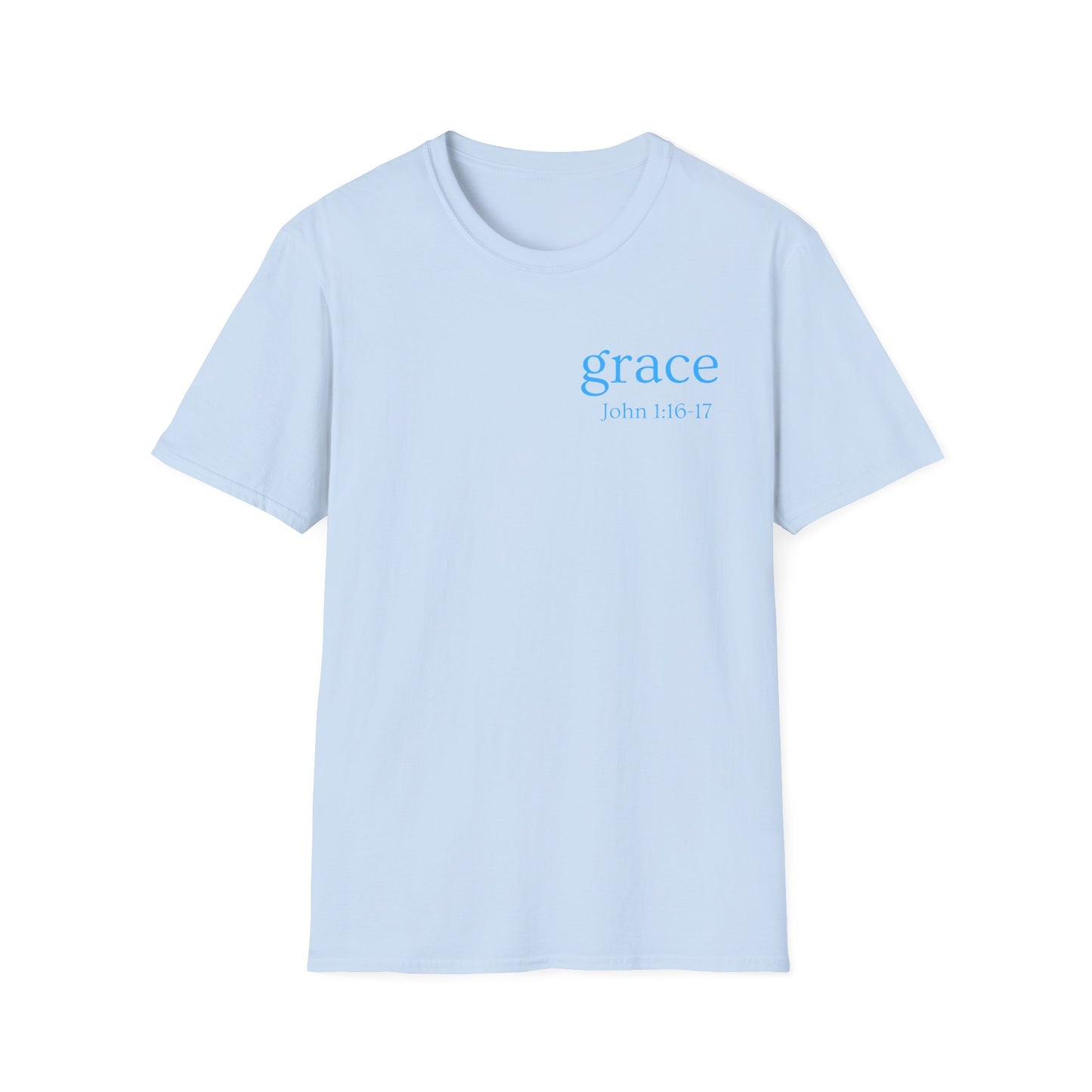 Grace, John 1:16-17, Unisex Softstyle T-Shirt