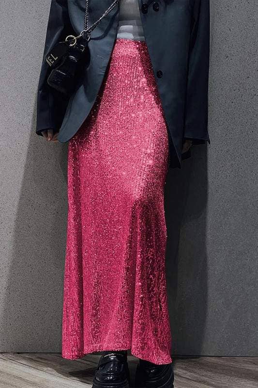 Sequins long skirt