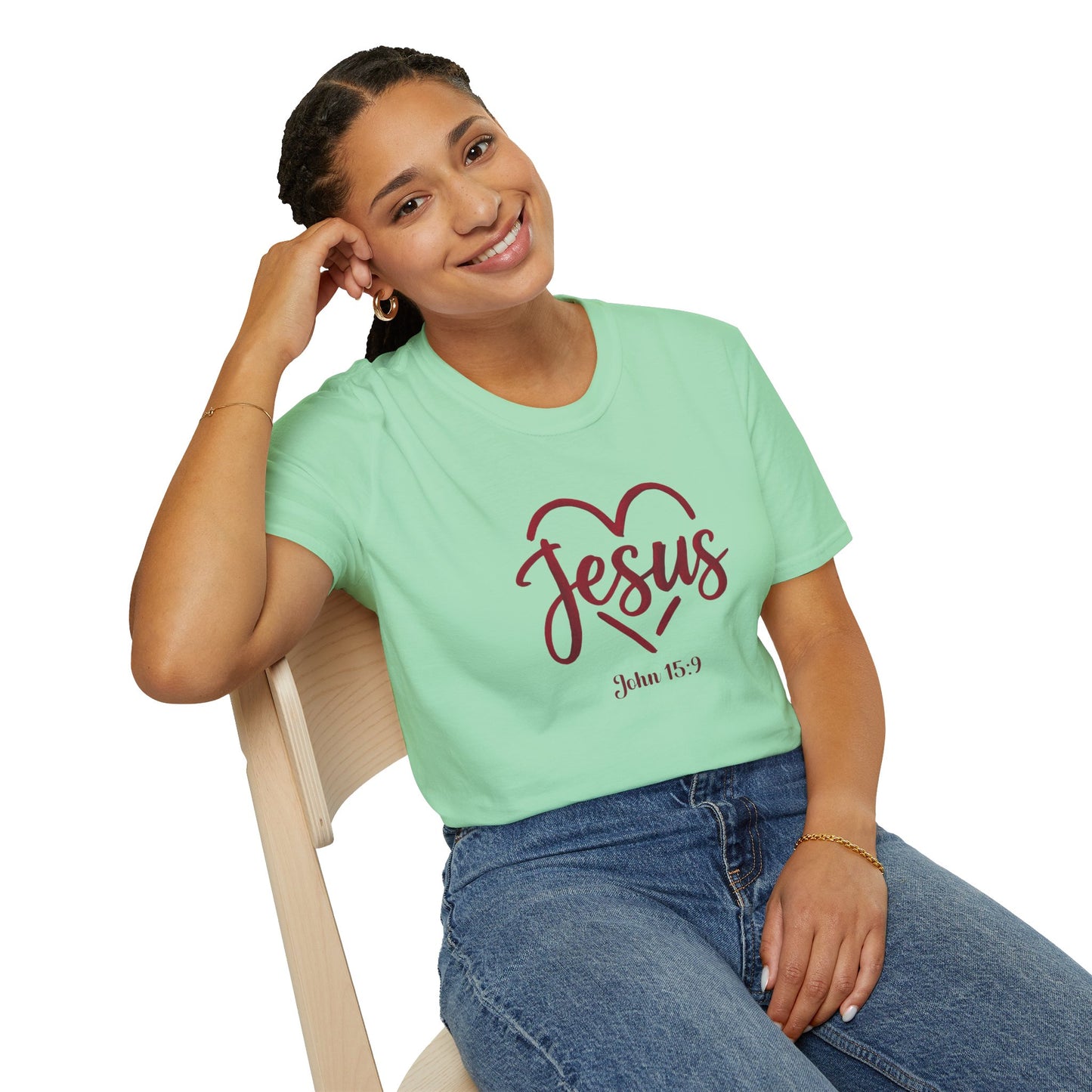 Jesus, John 15:9, Unisex Softstyle T-Shirt