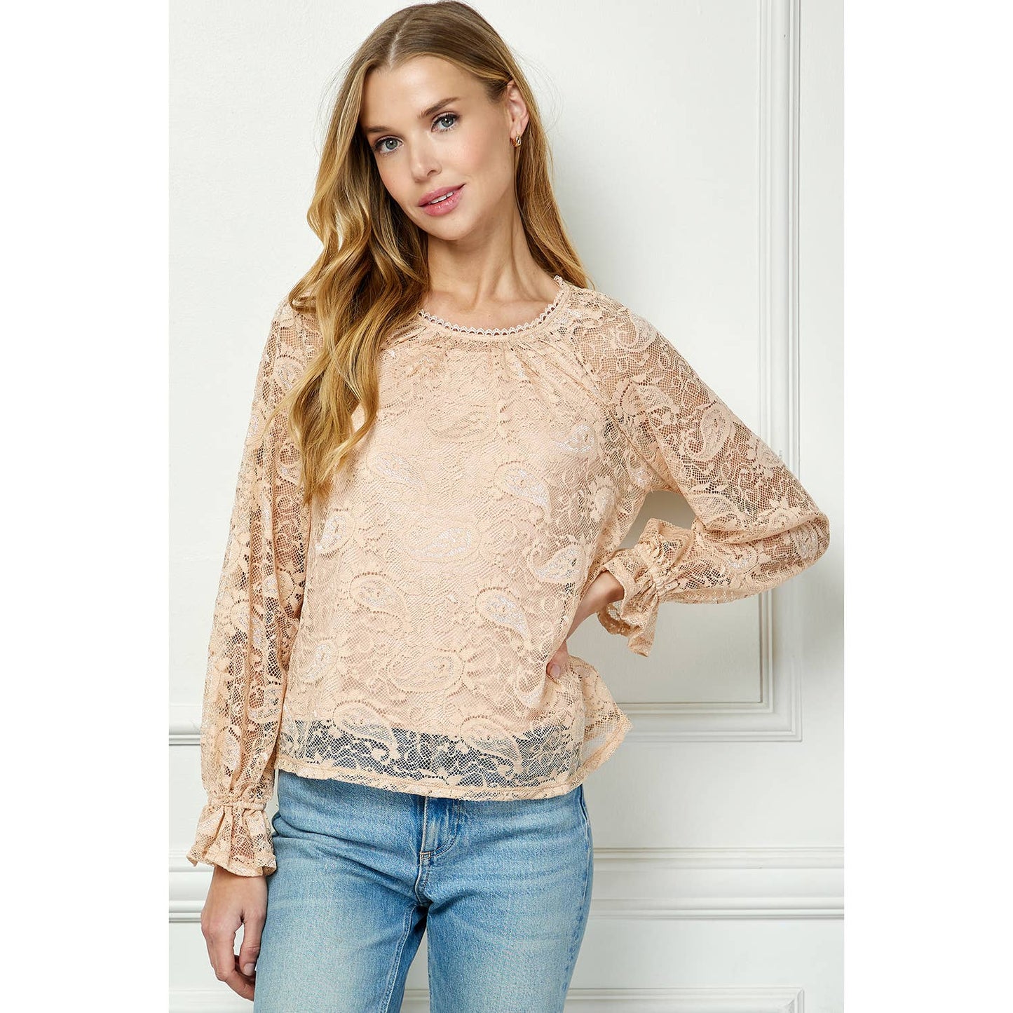 VINTAGE GRACE LACE TOP WITH CAMI LINING