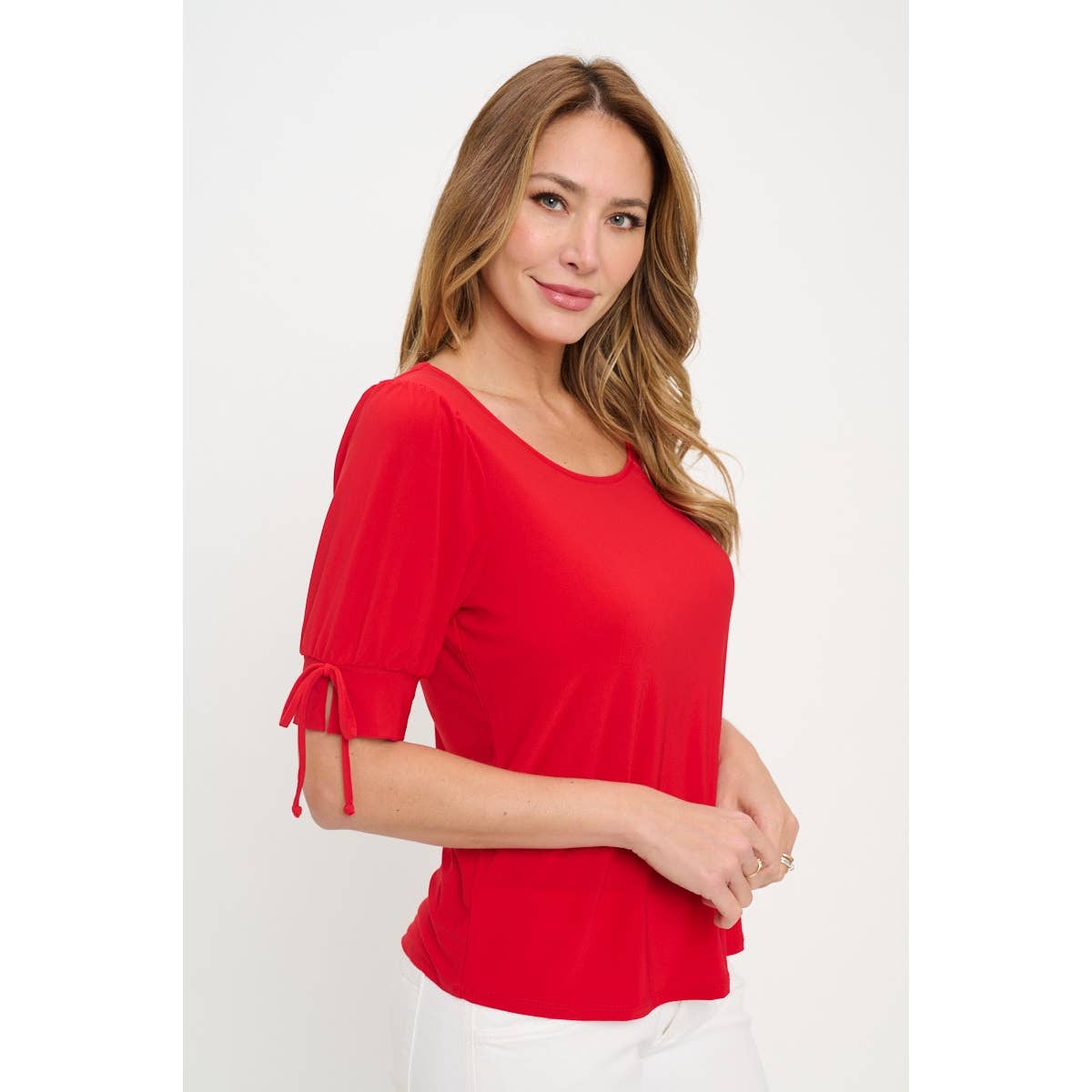 SCOOP NECK TIE SUMMER TOP