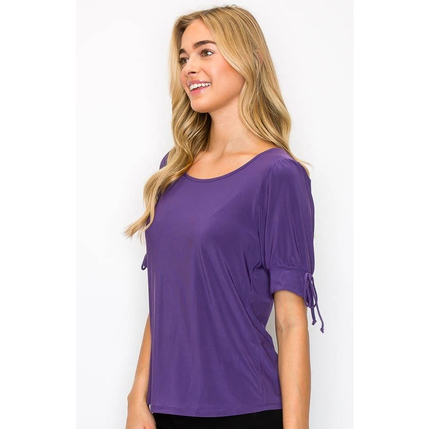 SCOOP NECK TIE SUMMER TOP