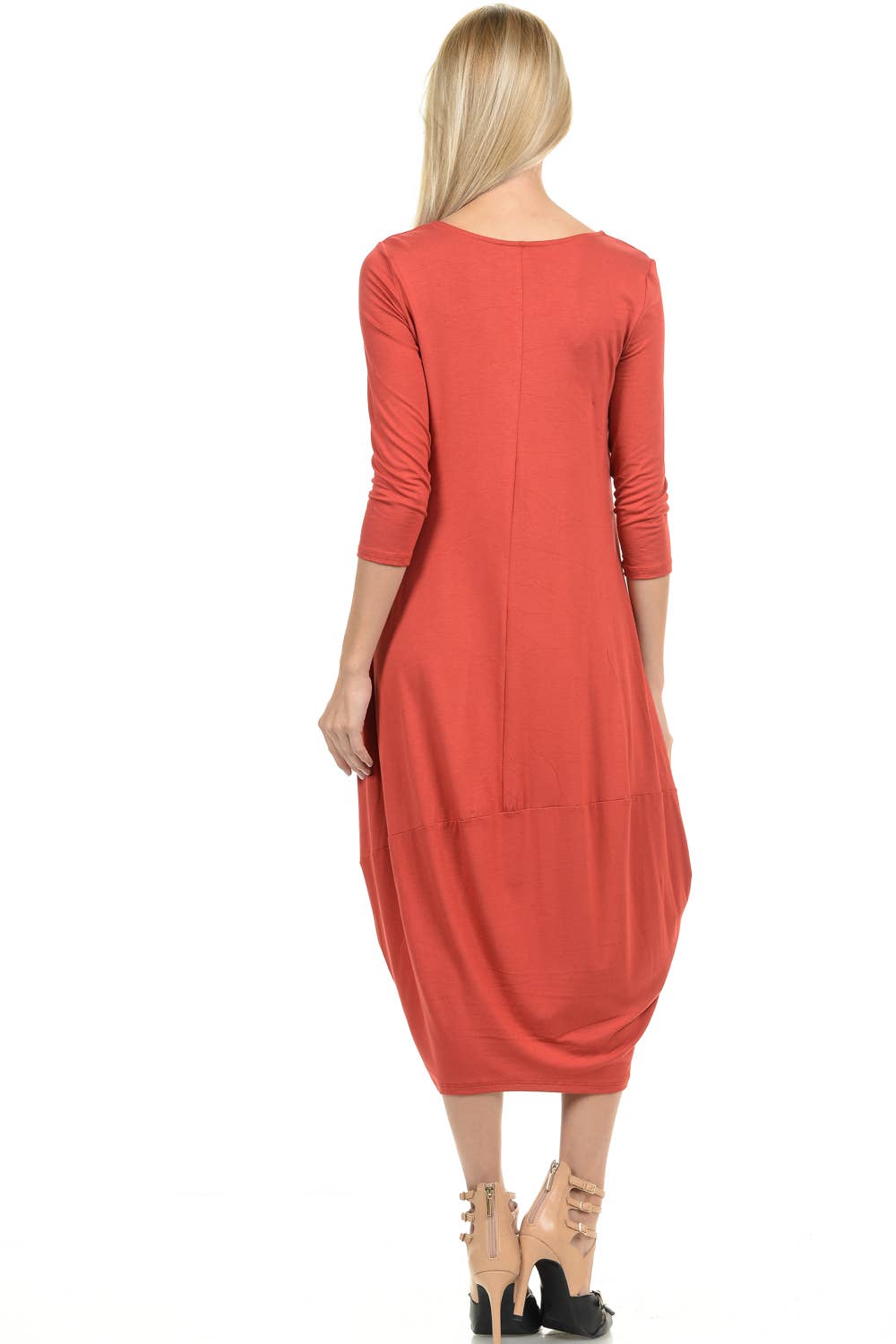 Cocoon Midi Dress with Pockets