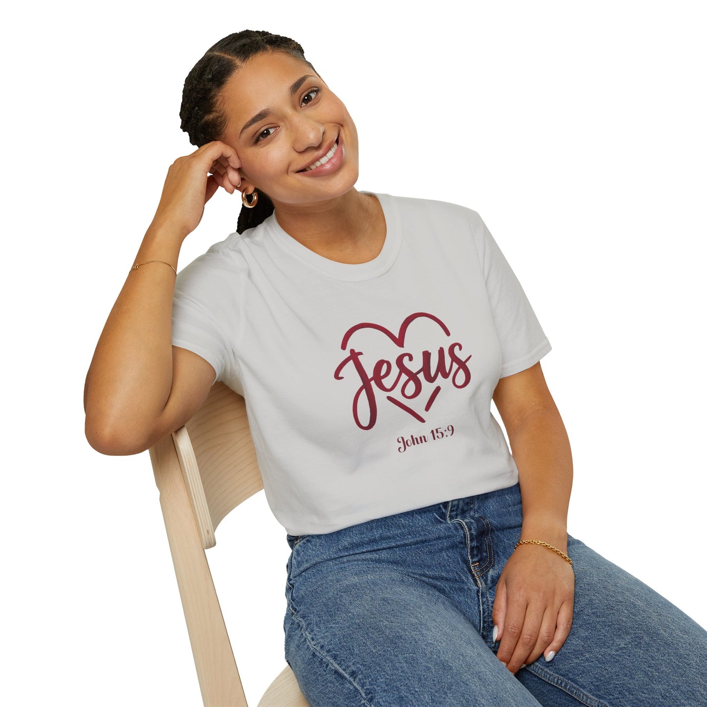 Jesus, John 15:9, Unisex Softstyle T-Shirt