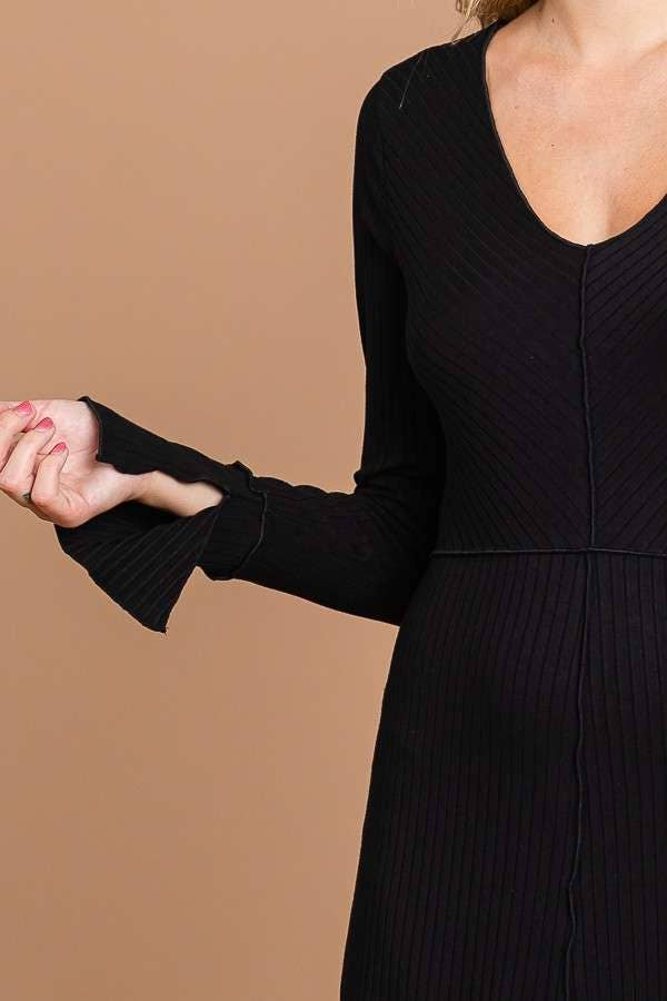Chevron Upper Body Midi Dress