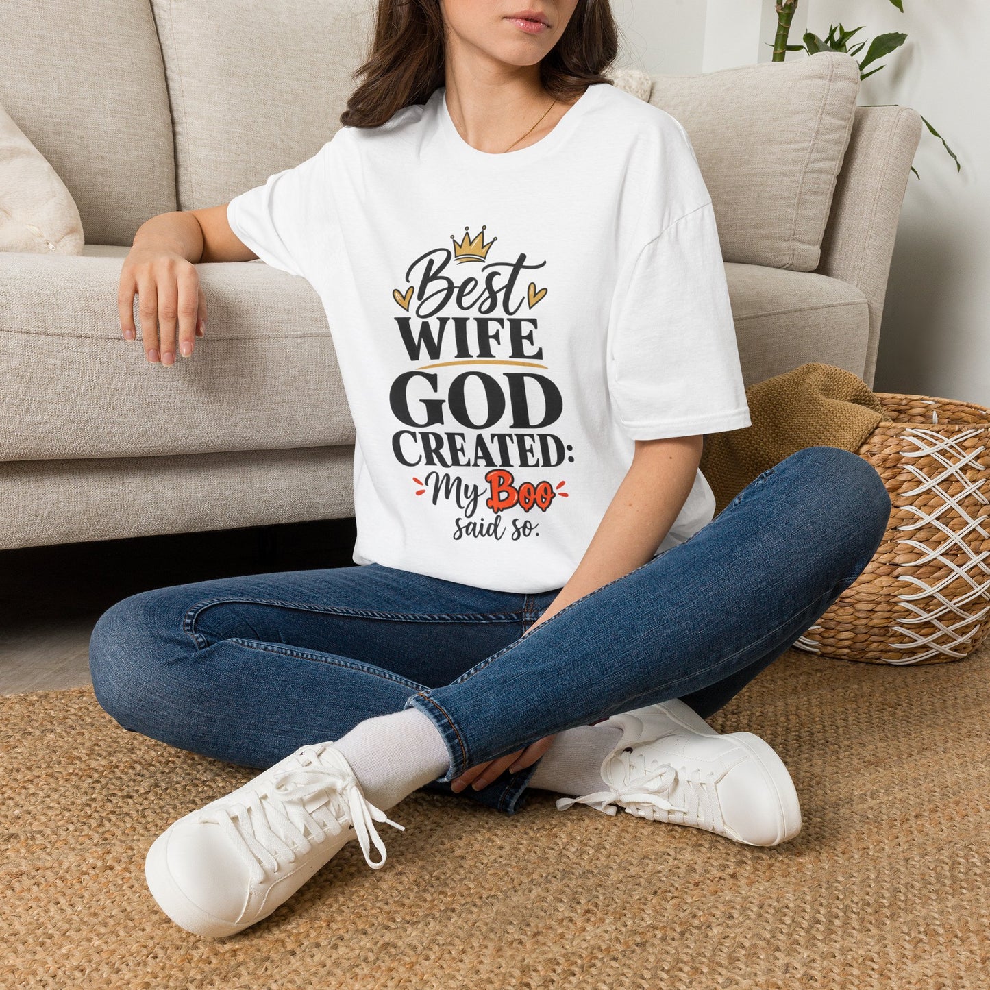 Best Wife God Created T-Shirt — "My Boo Said So" Christian Wife Tee