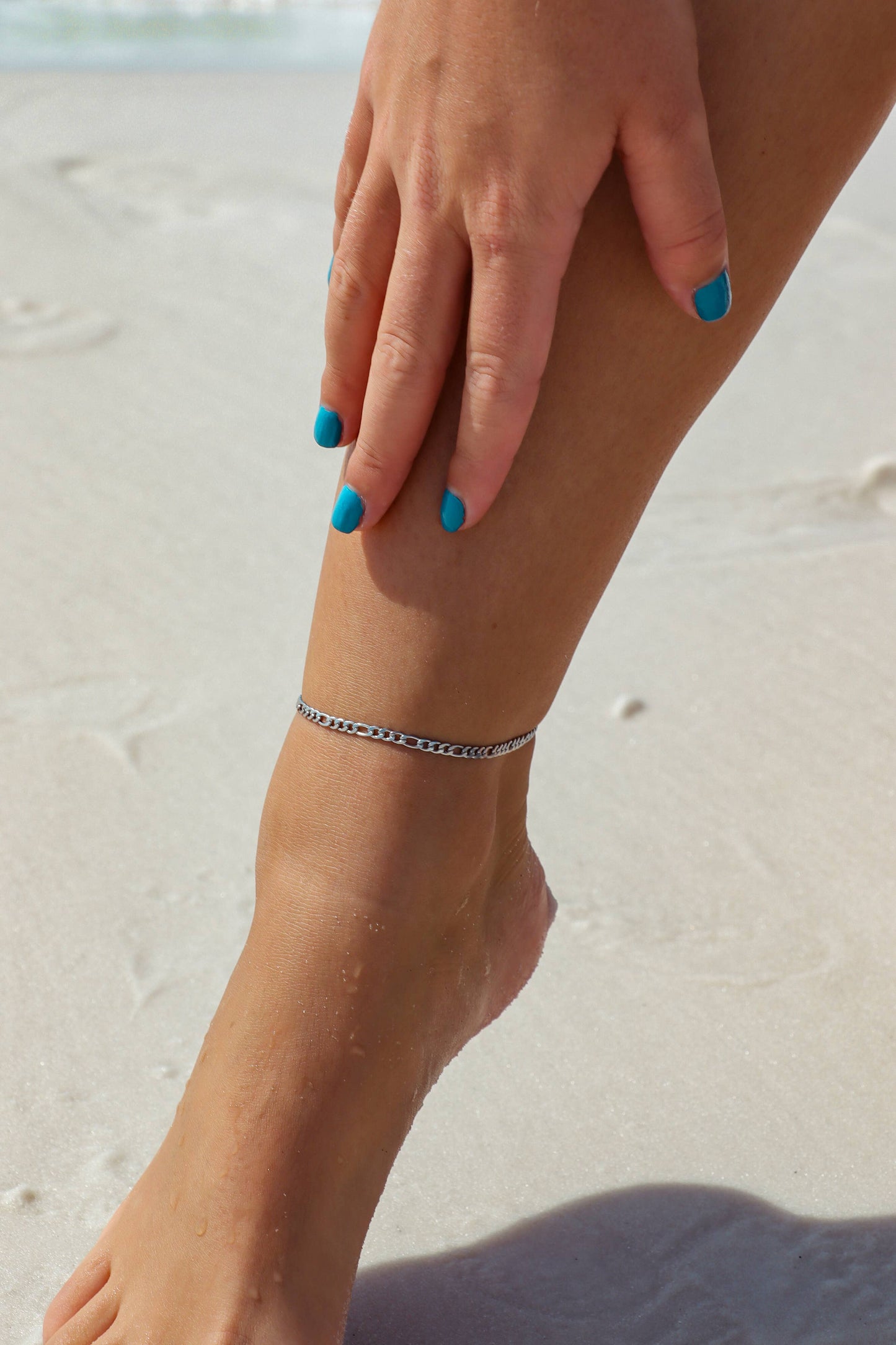 Stainless Steel Figaro Chain Bracelet