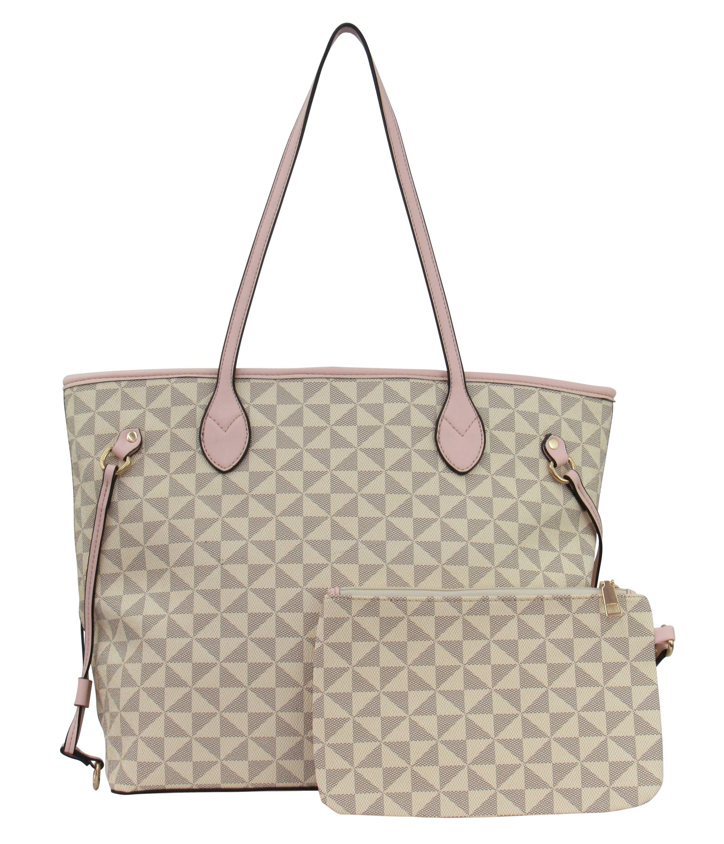 7922A - Wholesale Large Tote 2 In 1 Handbag