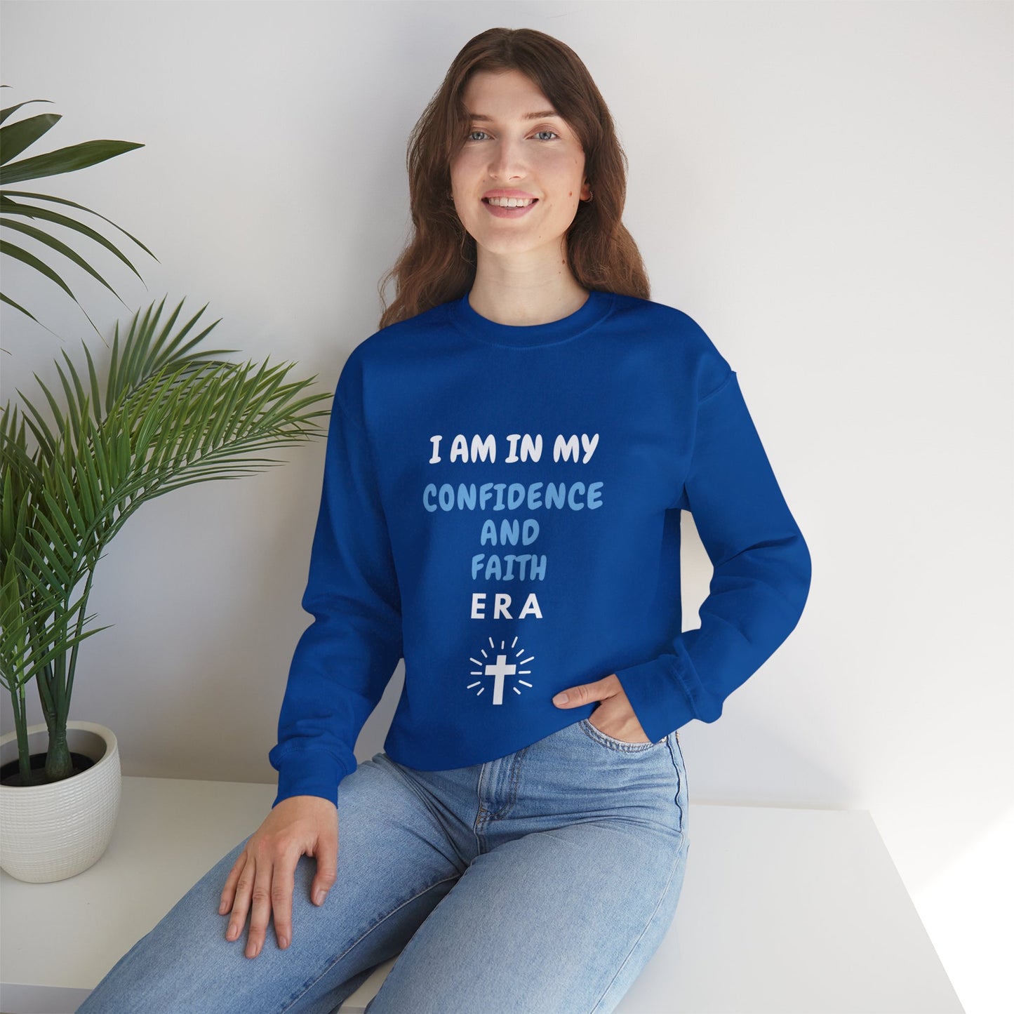 I am in my Confidence and Faith Era, Unisex Heavy Blend™ Crewneck Sweatshirt