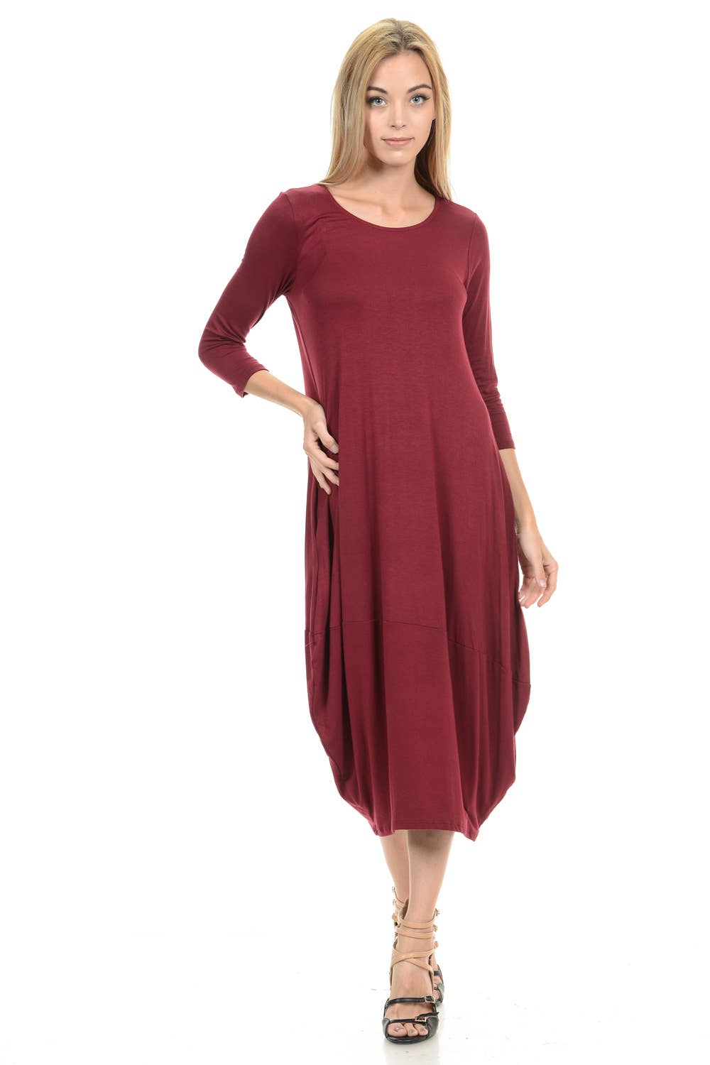 Cocoon Midi Dress with Pockets