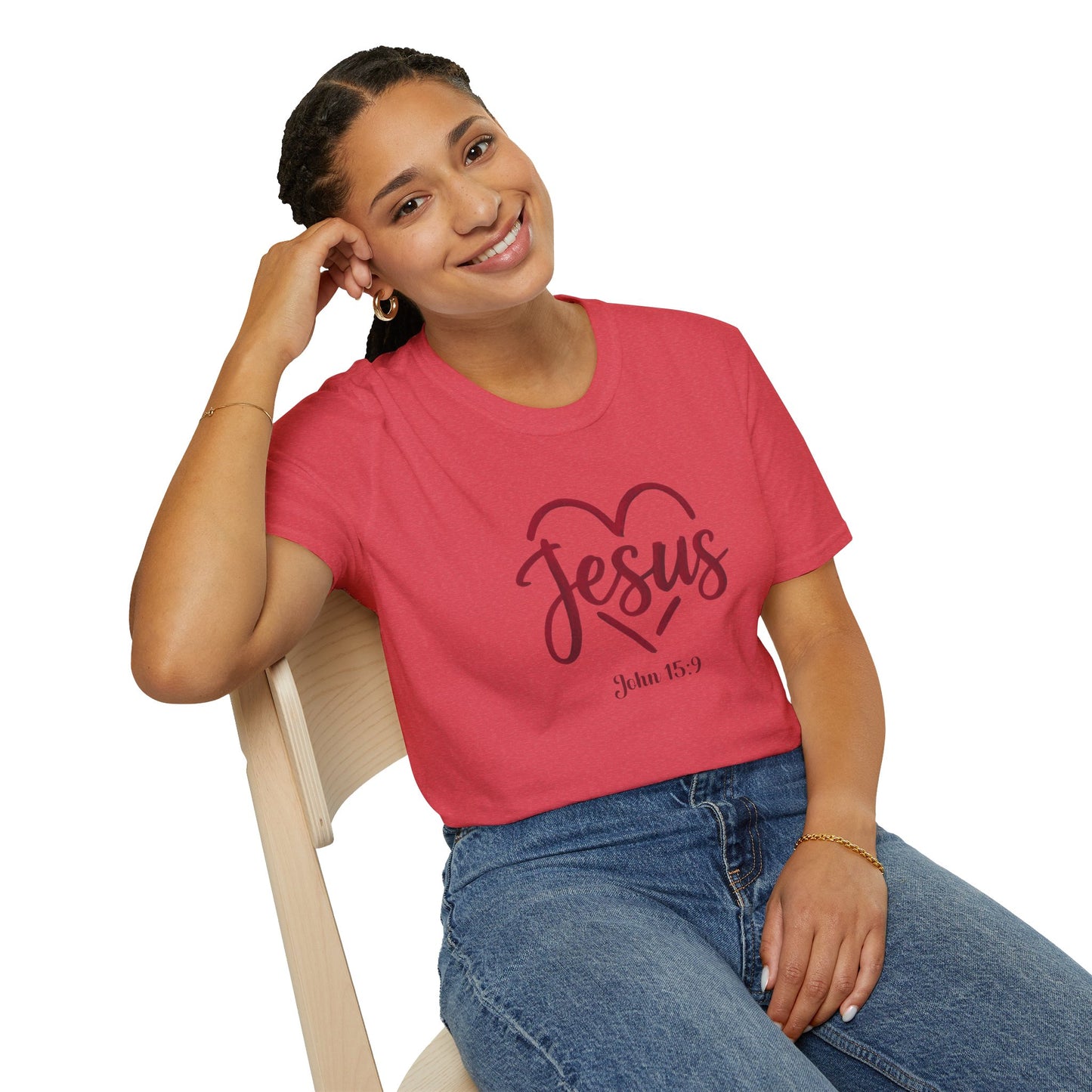 Jesus, John 15:9, Unisex Softstyle T-Shirt