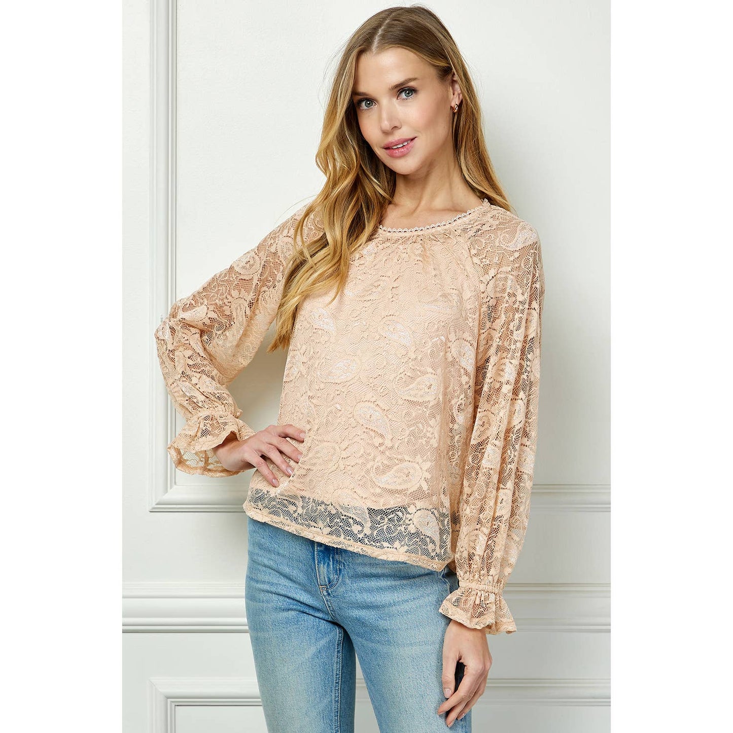 VINTAGE GRACE LACE TOP WITH CAMI LINING