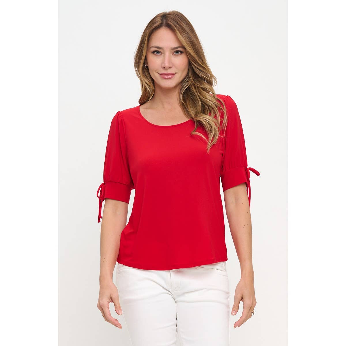 SCOOP NECK TIE SUMMER TOP