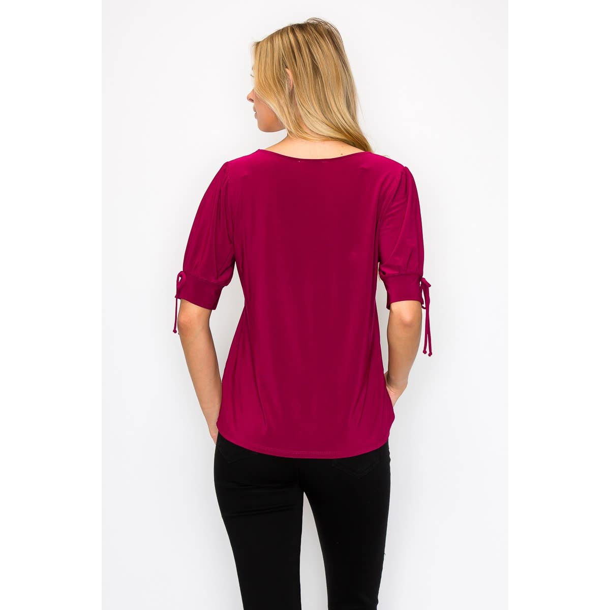SCOOP NECK TIE SUMMER TOP