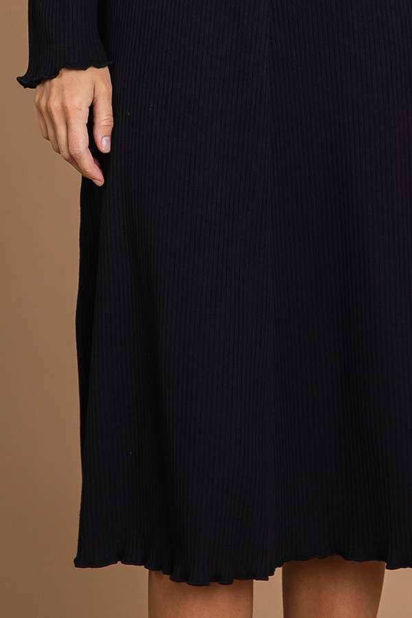 Crew Neck Bell Sleeve Dress