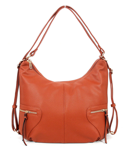 7353/ 7350-1 - Zip Convertible Hobo To Backpack